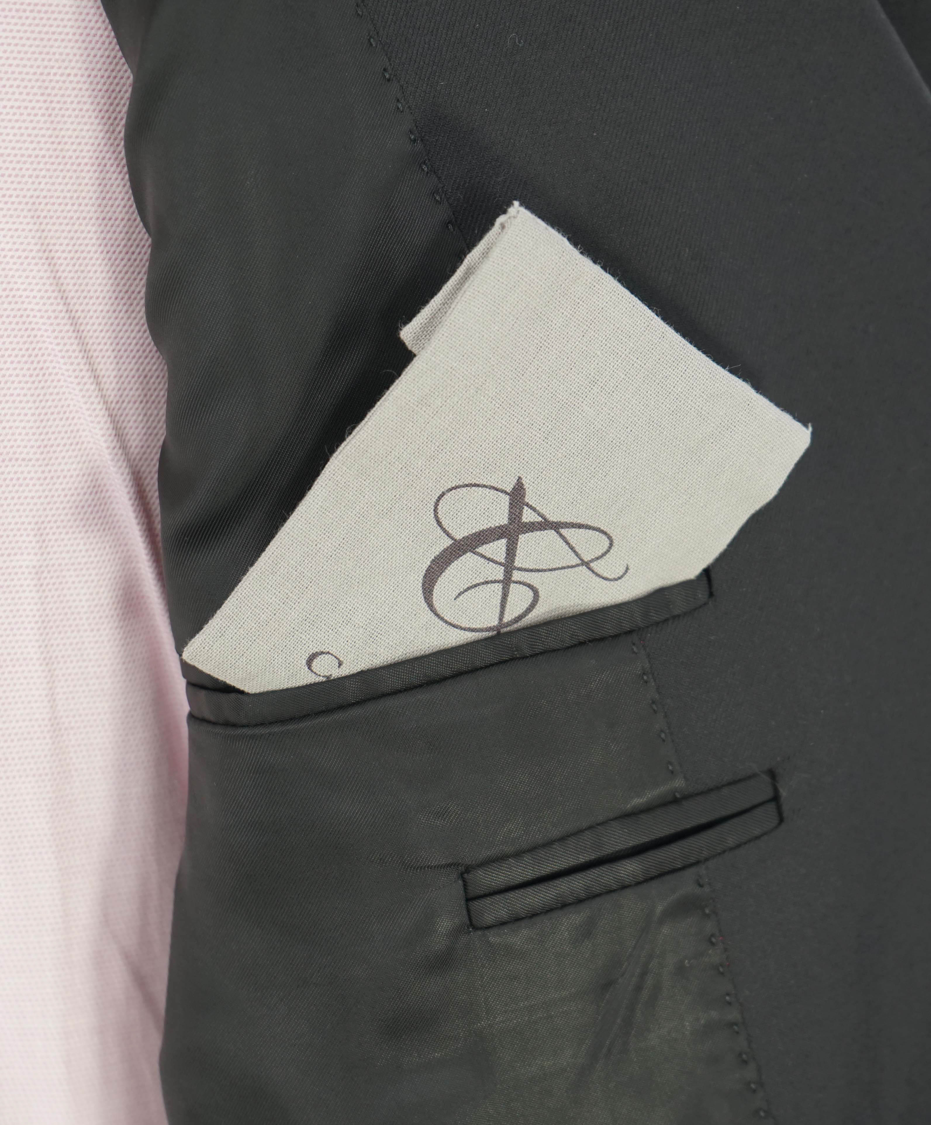 $2,195 CANALI - *CLOSET STAPLE* Black 2-Piece Suit - 54L