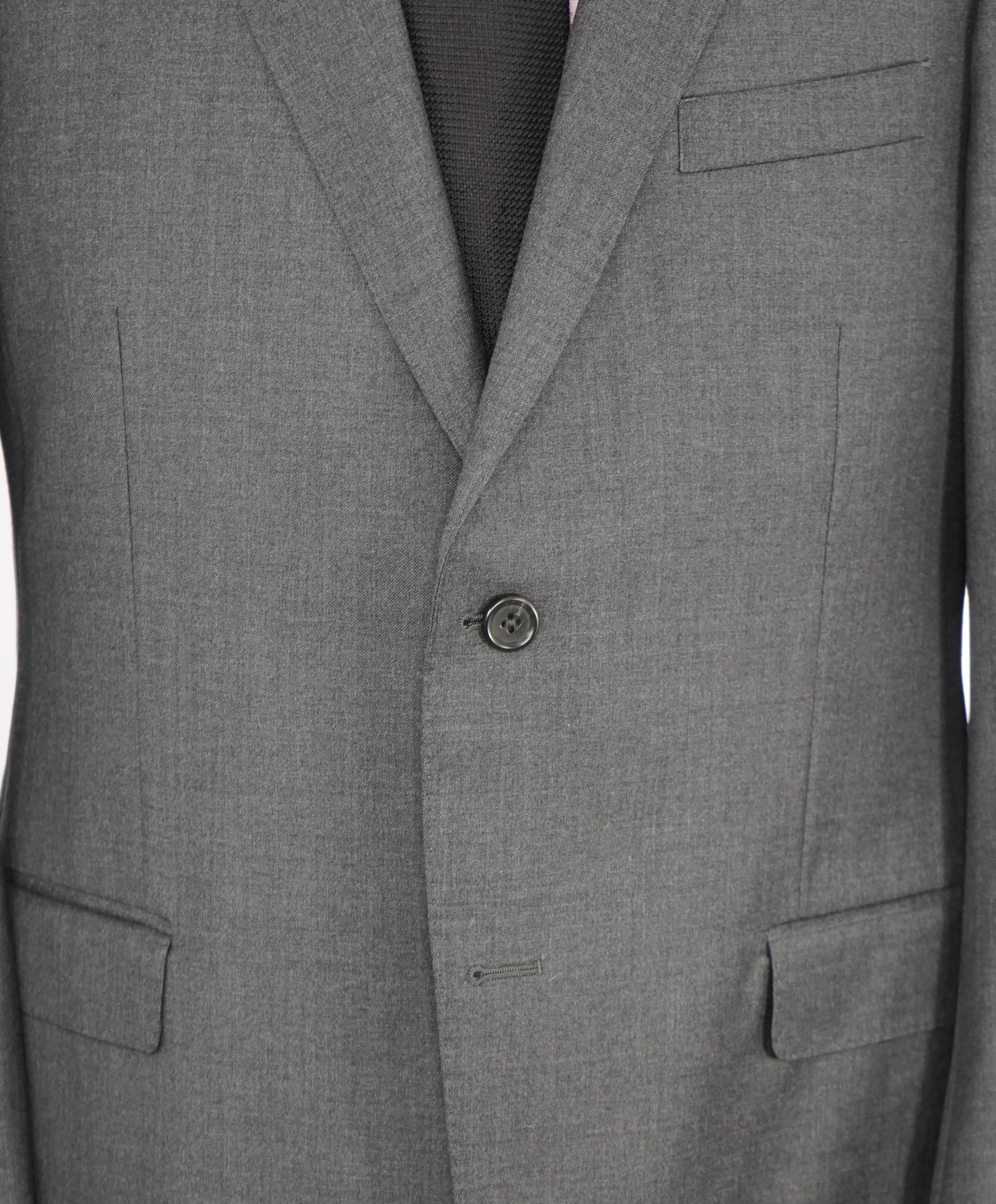 $1,595 PAUL STUART - Gray Wool Notch Lapel 2-Btn Suit - 40L