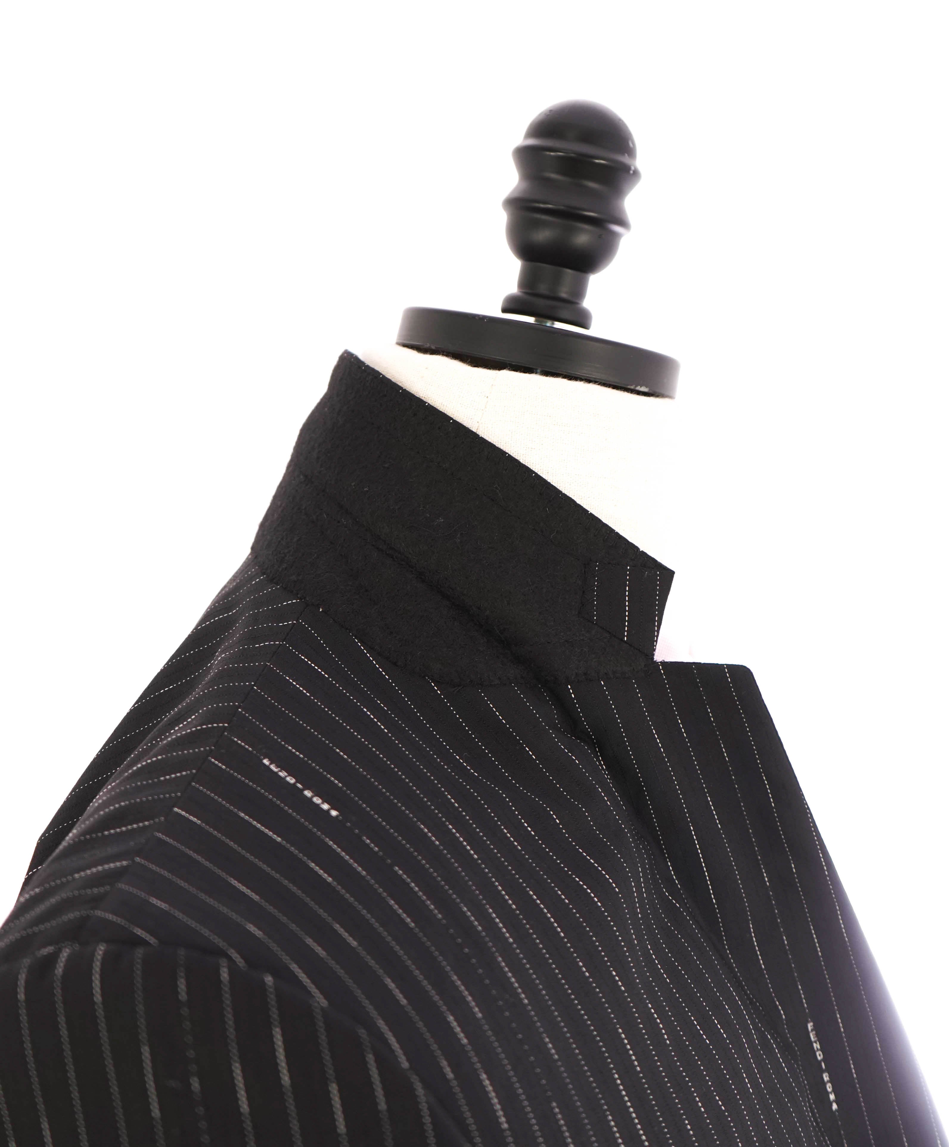 $3,750 FENDI - Logo Pinstripe Black 2-Piece Suit - 40R