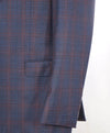 $2,295 GIORGIO ARMANI - “SOFT” Blue & Red Check Plaid Blazer - 42R