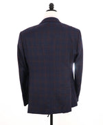 $2,295 GIORGIO ARMANI - “SOFT” Blue & Red Check Plaid Blazer - 42R