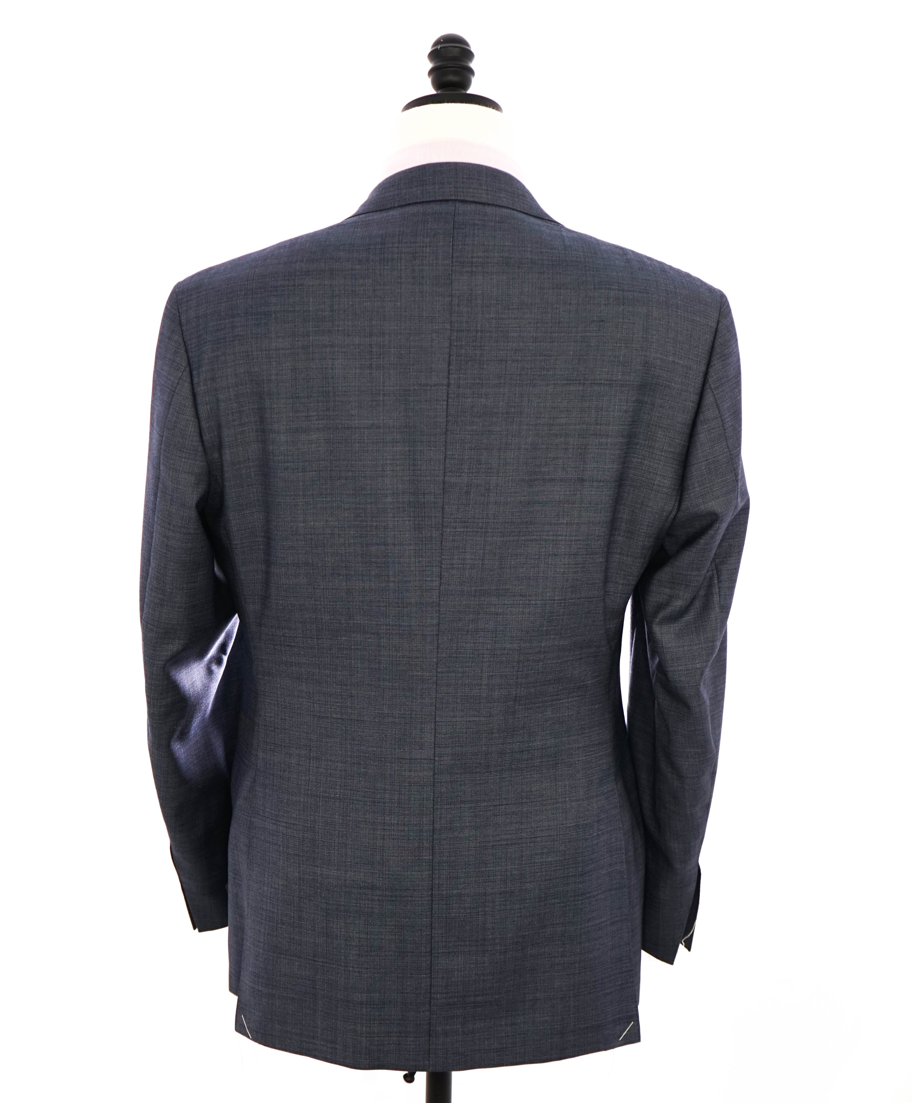 $2,000 CANALI - Blue & Gray ABSTRACT CHECK Suit - 40R 35W