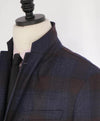 $1,595 ARMANI COLLEZIONI - Unlined Brown/Blue Melange Sweater / Blazer - 44R