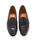 $550 J FITZPATRICK - "MADISON" Black Loafers Penny loafers Pebbled - 10.5 US (9.5UK)