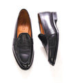 $550 J FITZPATRICK - "MADISON" Black Loafers Penny loafers Pebbled - 10.5 US (9.5UK)