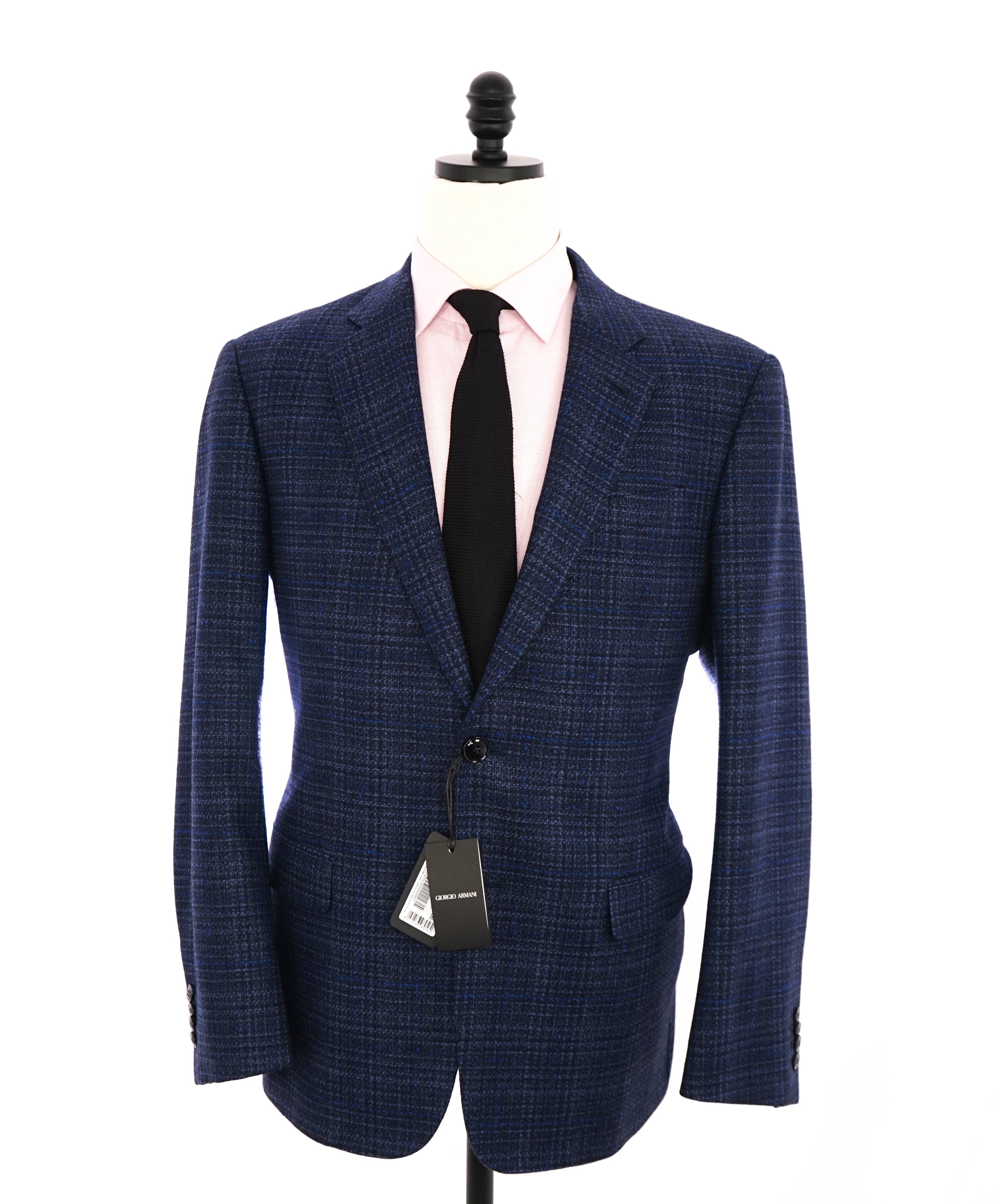 GIORGIO ARMANI - “SOFT” Cashmere/Wool Abstract Check Blazer - 44R