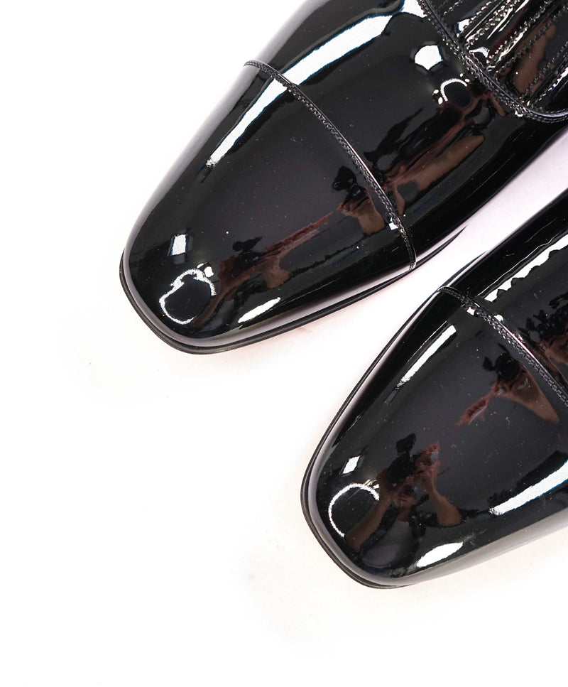 $1,050 CHRISTIAN LOUBOUTIN - *GREG ON* Black Patent Leather Loafers - 10.5 US (43.5)