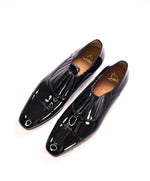 $1,050 CHRISTIAN LOUBOUTIN - *GREG ON* Black Patent Leather Loafers - 12.5 US (45.5)