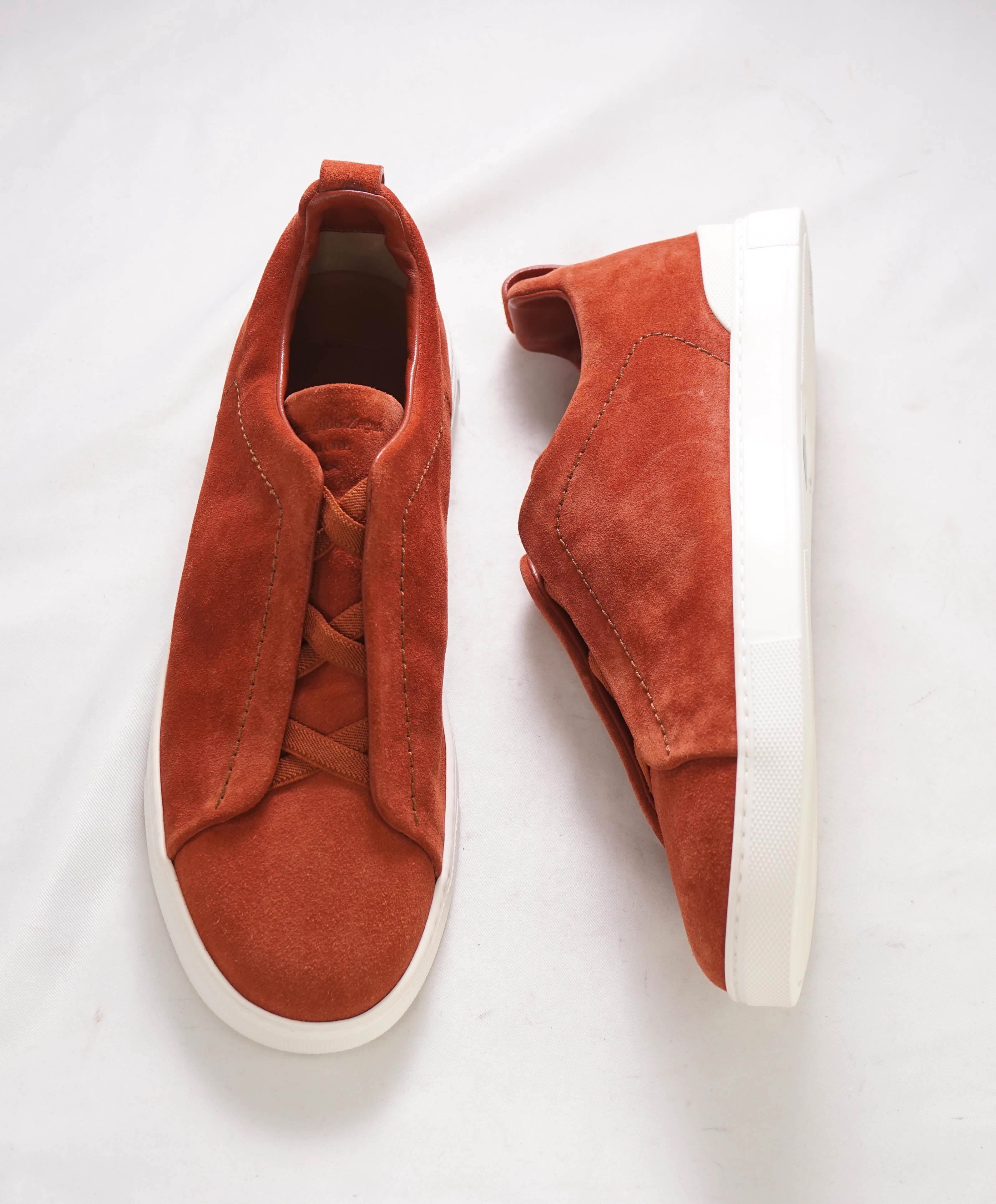 $1,195 ERMENEGILDO ZEGNA - COUTURE "Triple Stitch" Suede Sneakers - 9US (42 EU)