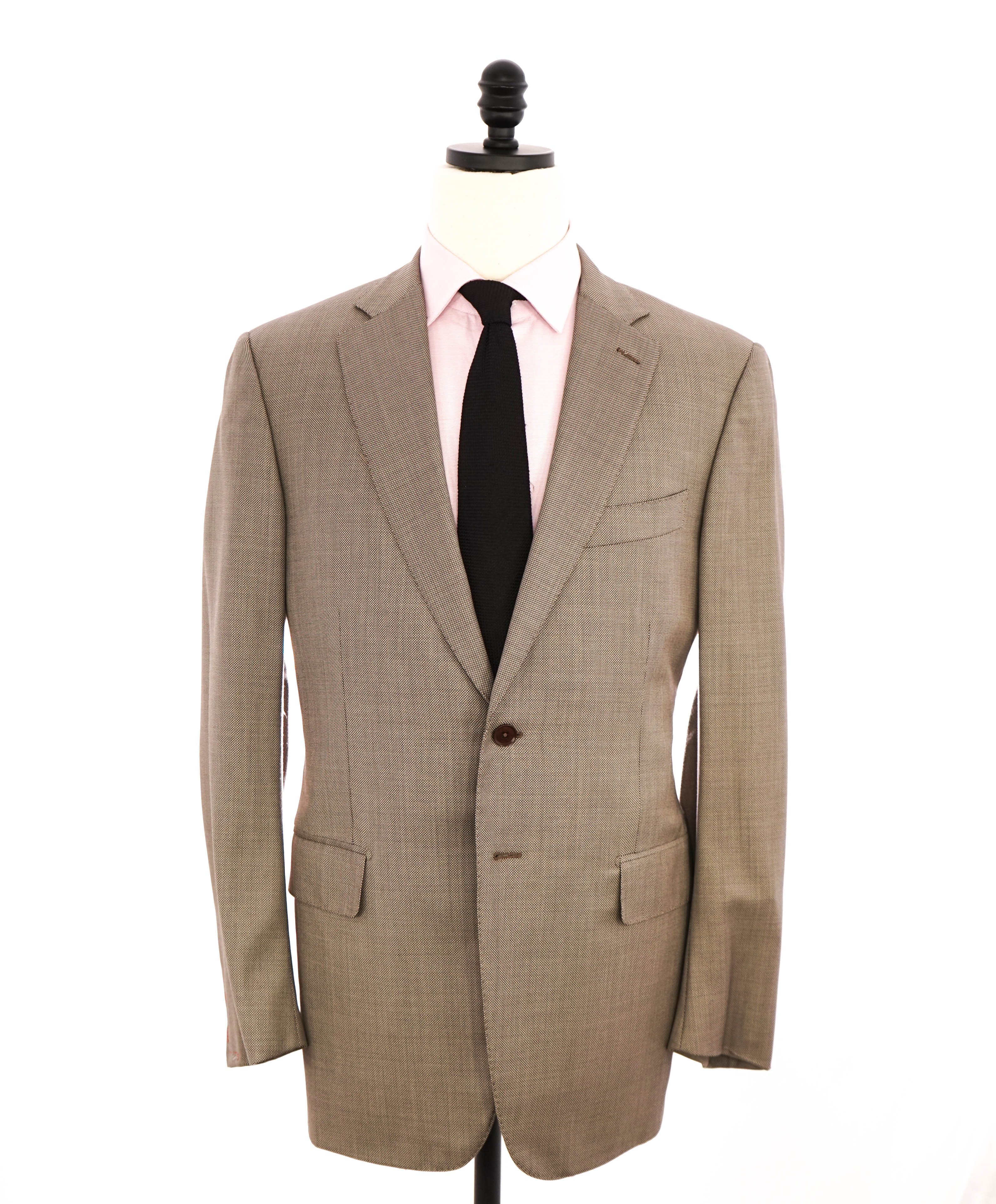 ISAIA - Brown Birdseye 140's "Nuova Base S" Suit  - 44R