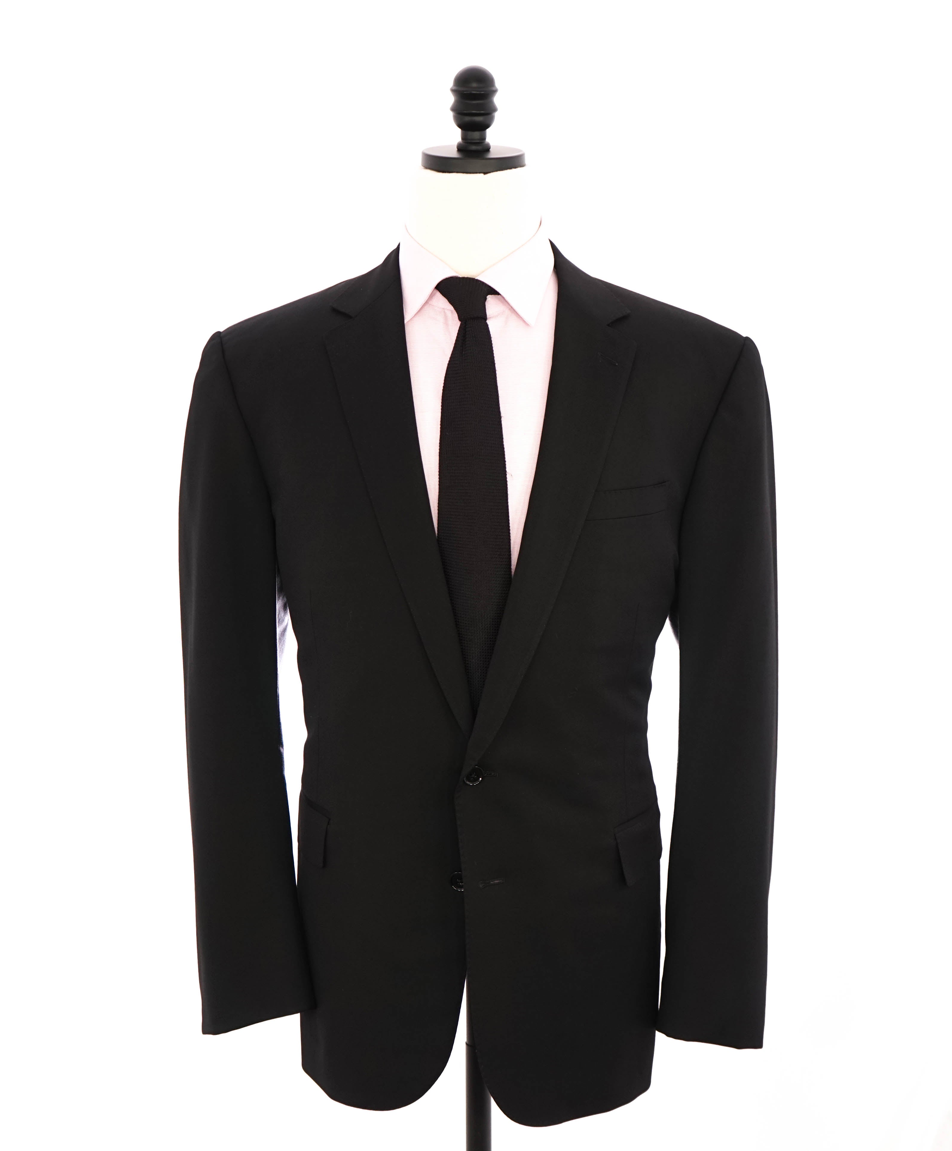 RALPH LAUREN BLACK LABEL - Black *CLOSET STAPLE* Notch Lapel Suit - 46R