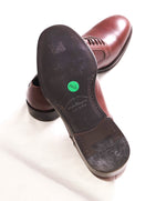 $950 SALVATORE FERRAGAMO -  Cap-Toe Cherry Brown Leather Oxfords Derby - 9 D US