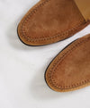 $800 SANTONI - Tobacco Snuff Suede Leather Unlined Venetian Loafers - 9.5 D