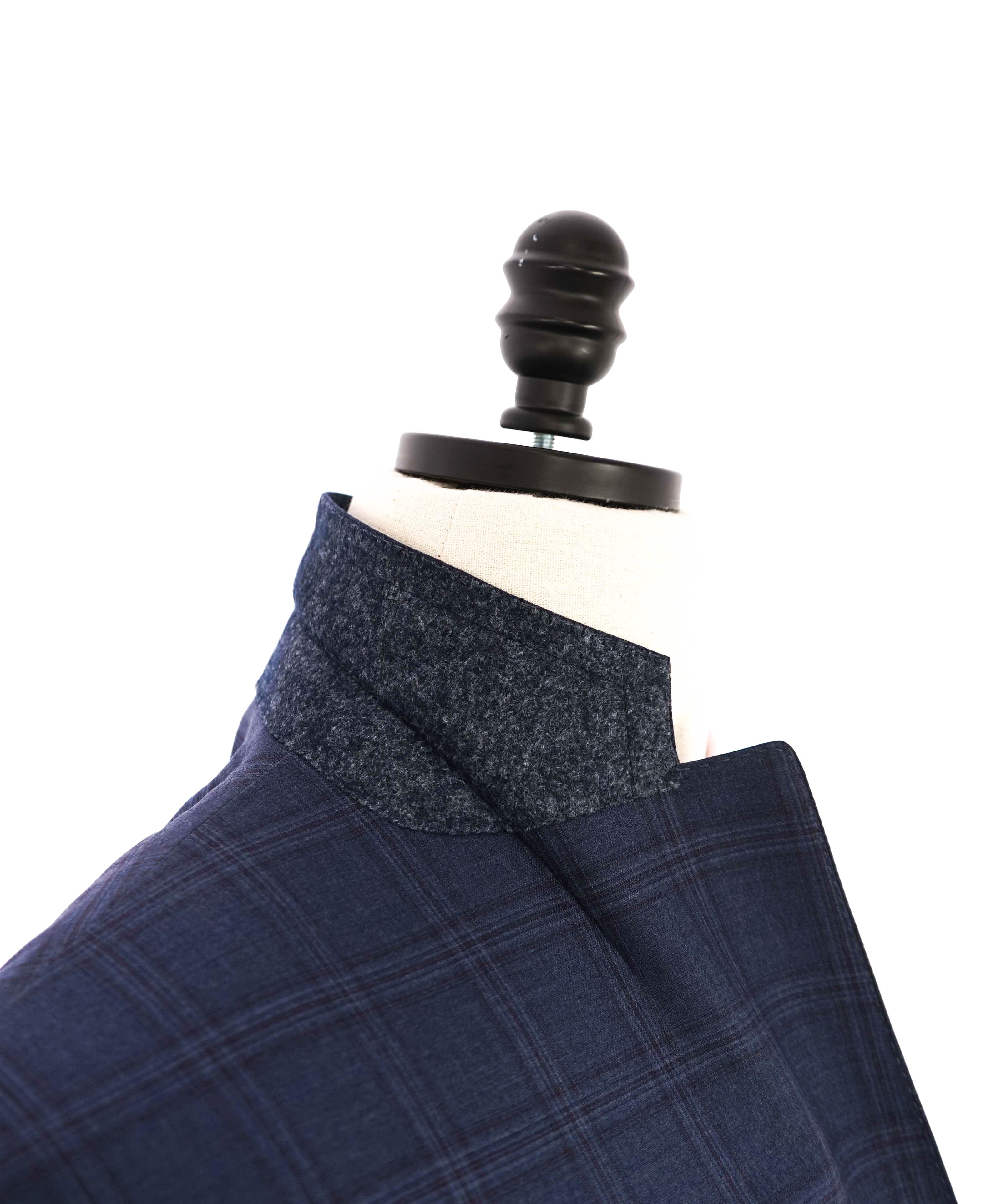 $2,195 CANALI - *CLOSET STAPLE* Blue Check Plaid 2-Piece Suit - 44R 36W