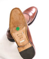 $1,250 SALVATORE FERRAGAMO - "TRAMEZZA" Brown Single Monk Loafers - 8.5 EE