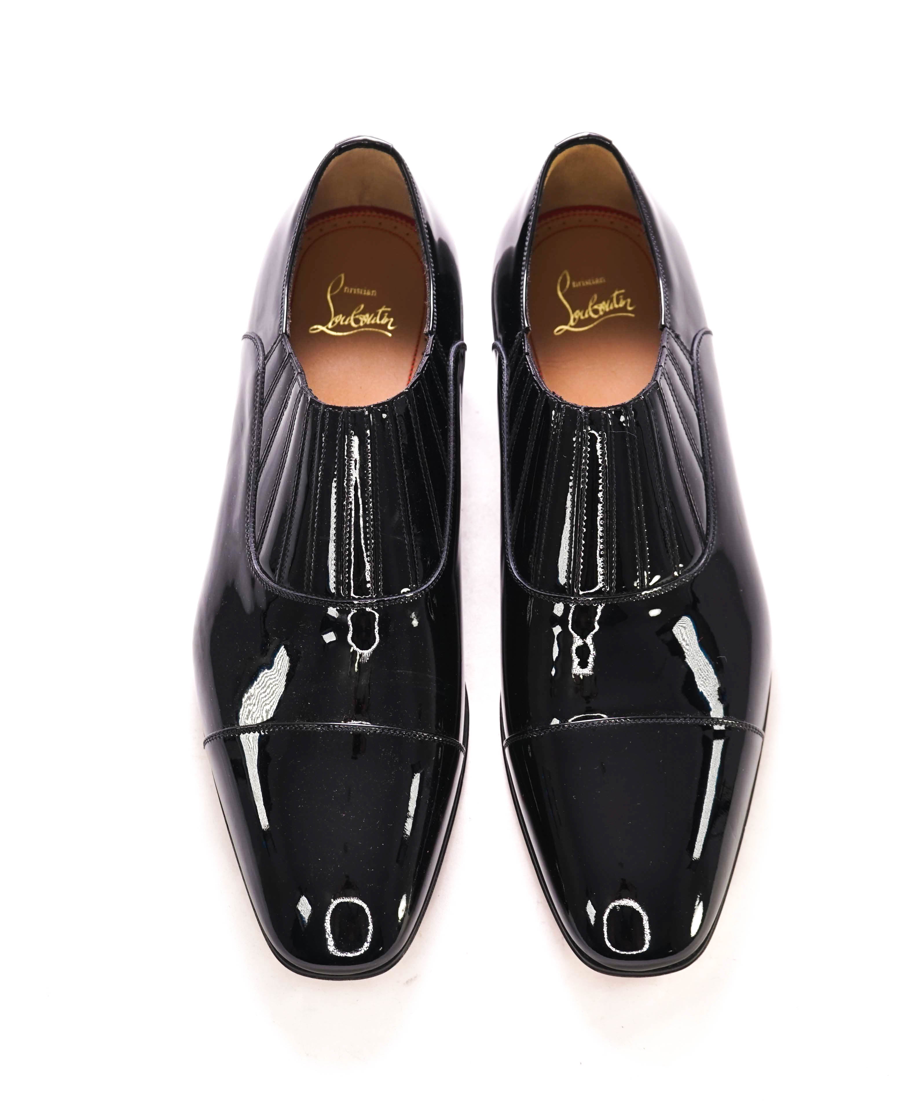 $1,050 CHRISTIAN LOUBOUTIN - *GREG ON* Black Patent Leather Loafers - 9.5 US (42.5 EU)