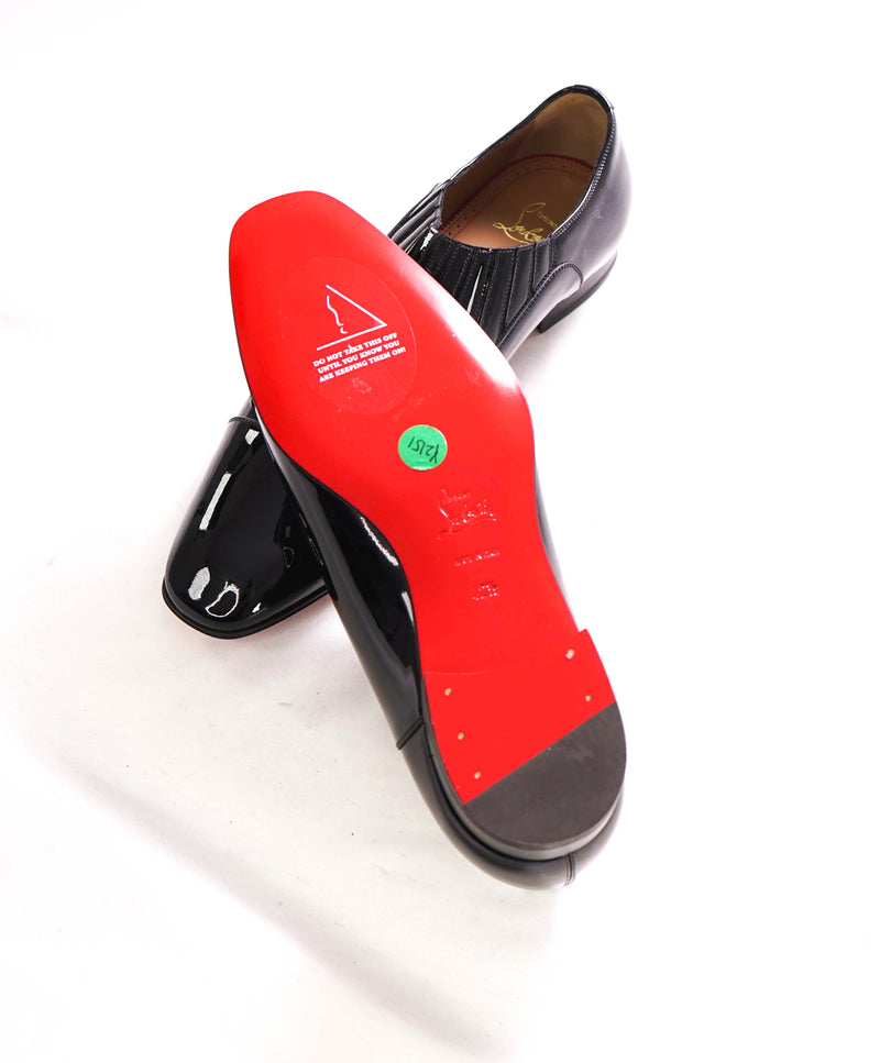 $1,050 CHRISTIAN LOUBOUTIN - *GREG ON* Black Patent Leather Loafers - 9.5 US (42.5 EU)