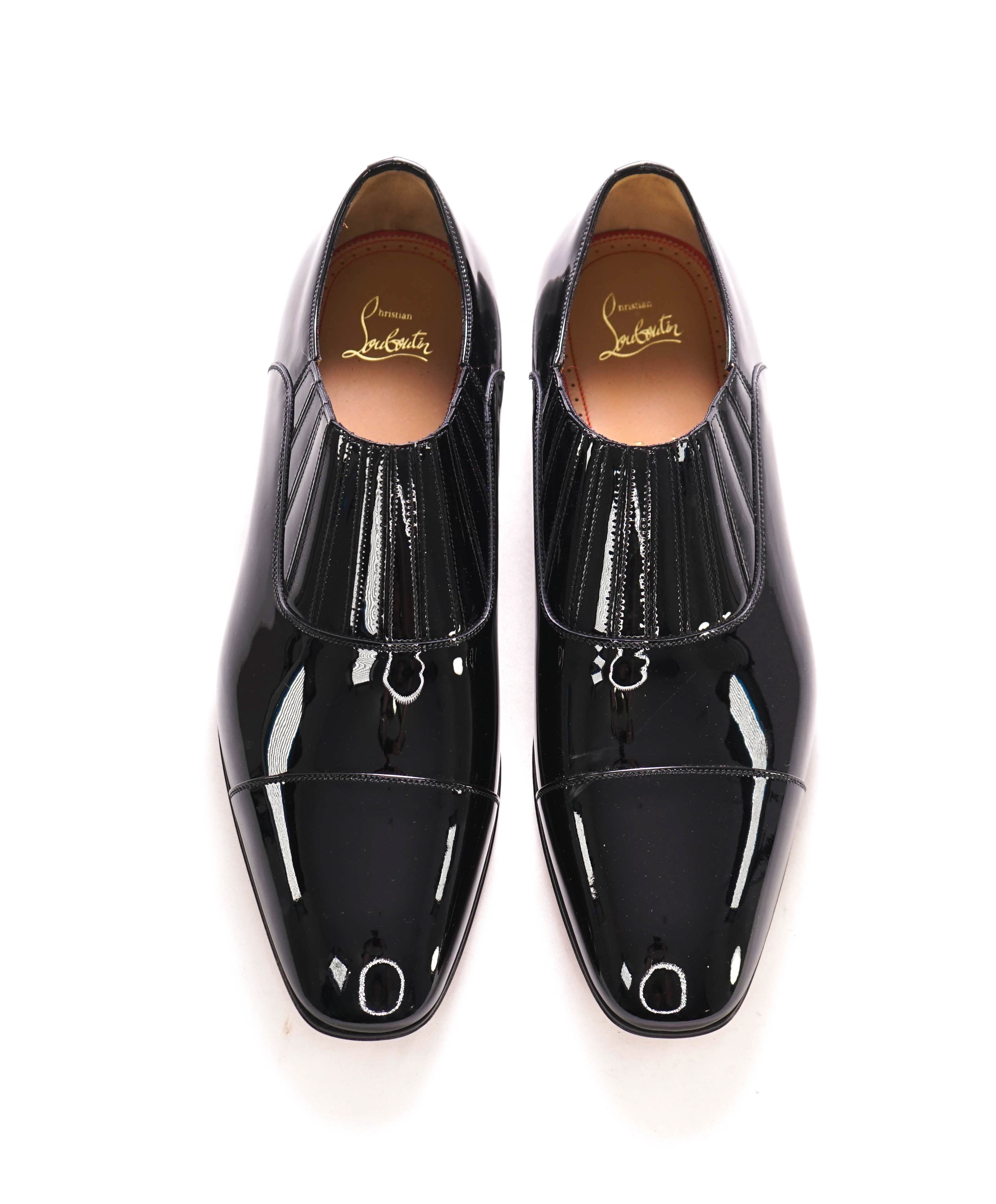 $1,050 CHRISTIAN LOUBOUTIN - *GREG ON* Black Patent Leather Loafers - 9.5 US (42.5 EU)