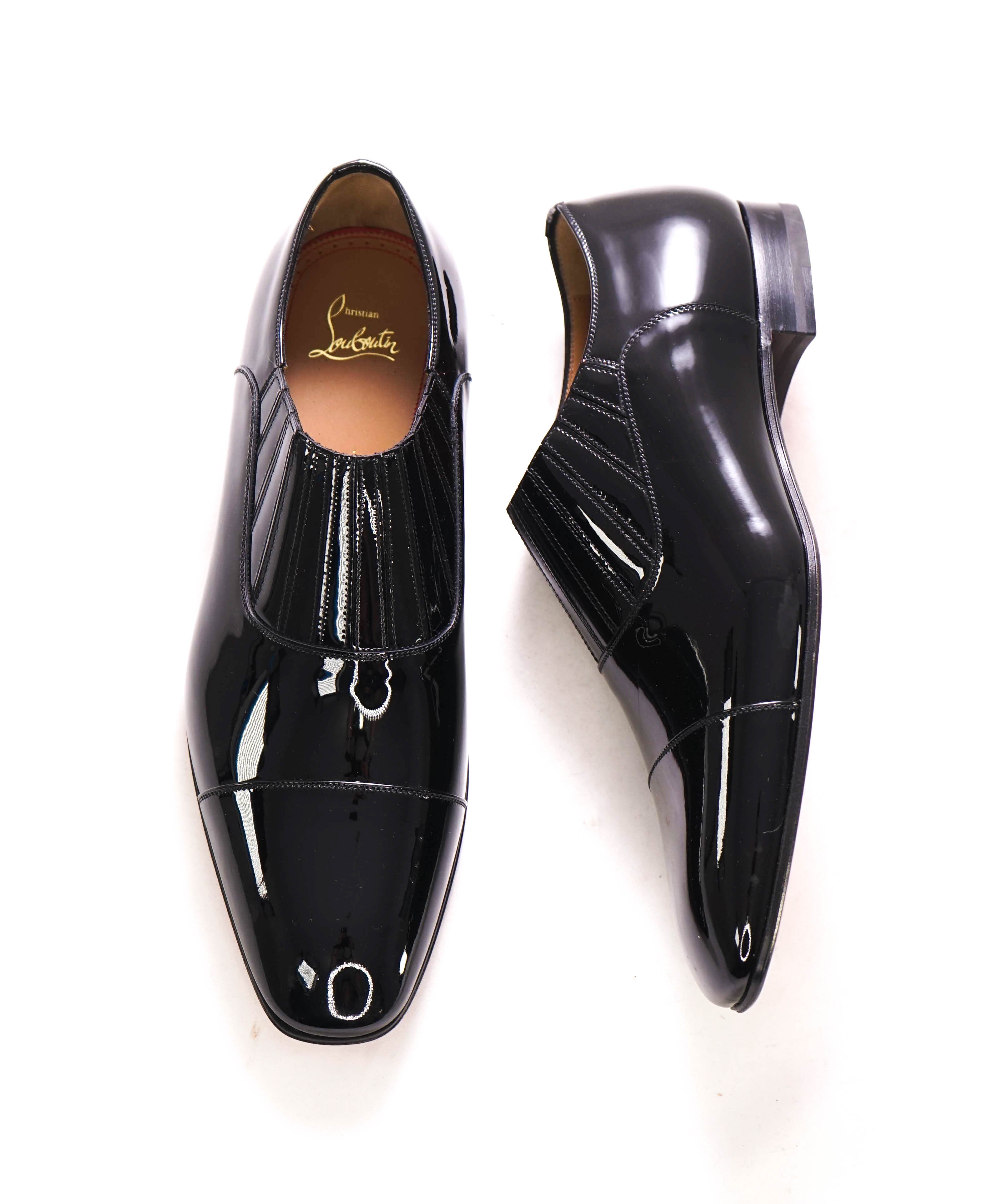 $1,050 CHRISTIAN LOUBOUTIN - *GREG ON* Black Patent Leather Loafers - 9.5 US (42.5 EU)