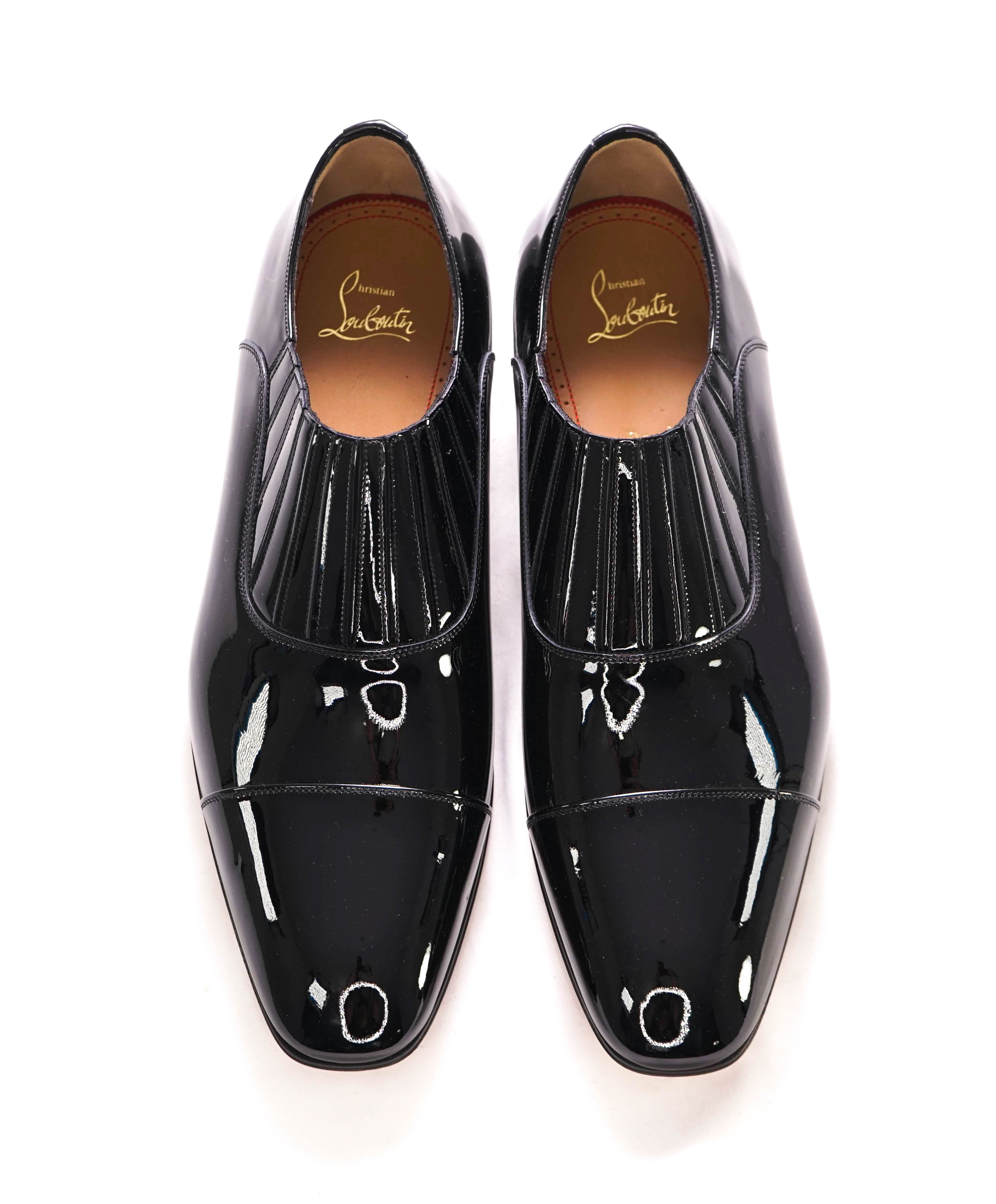 $1,050 CHRISTIAN LOUBOUTIN - *GREG ON* Black Patent Leather Loafers - 9.5 US (42.5 EU)