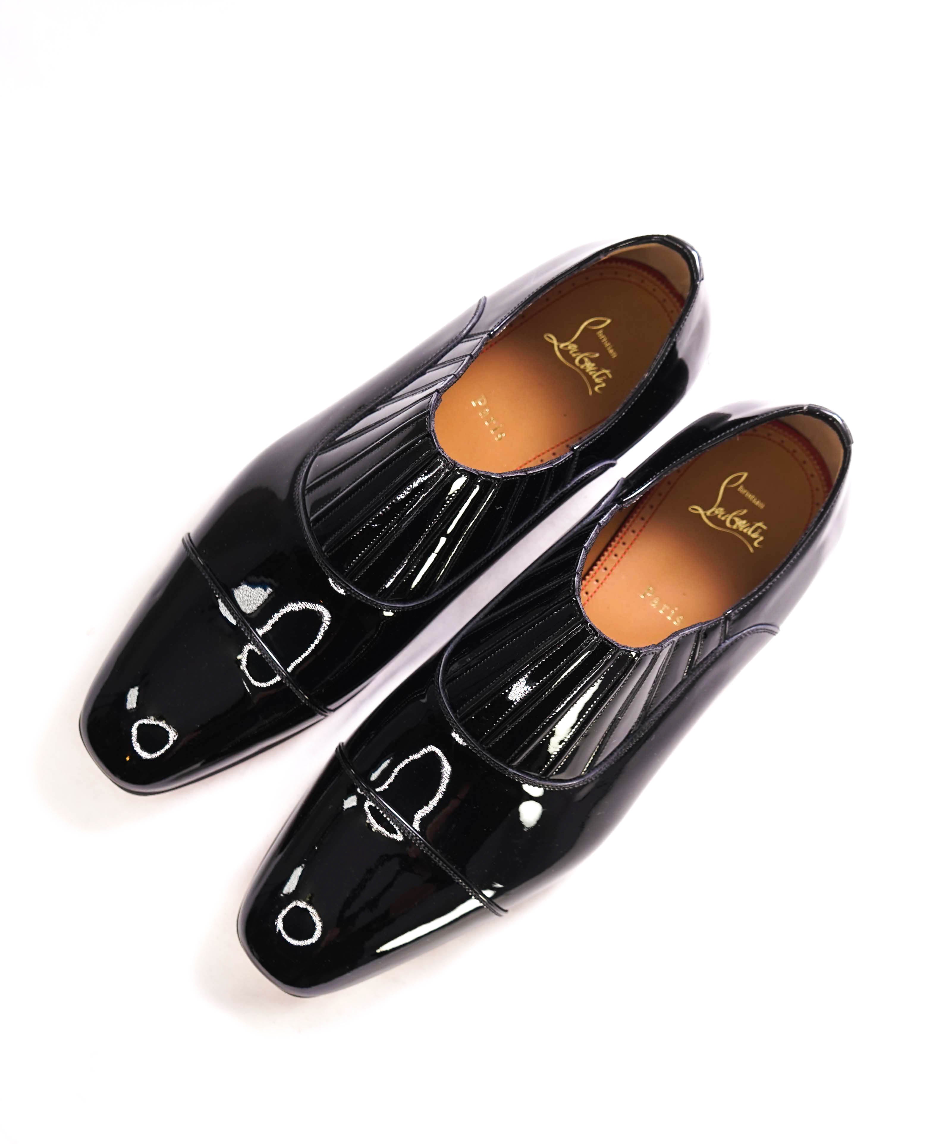 $1,050 CHRISTIAN LOUBOUTIN - *GREG ON* Black Patent Leather Loafers - 9.5 US (42.5 EU)