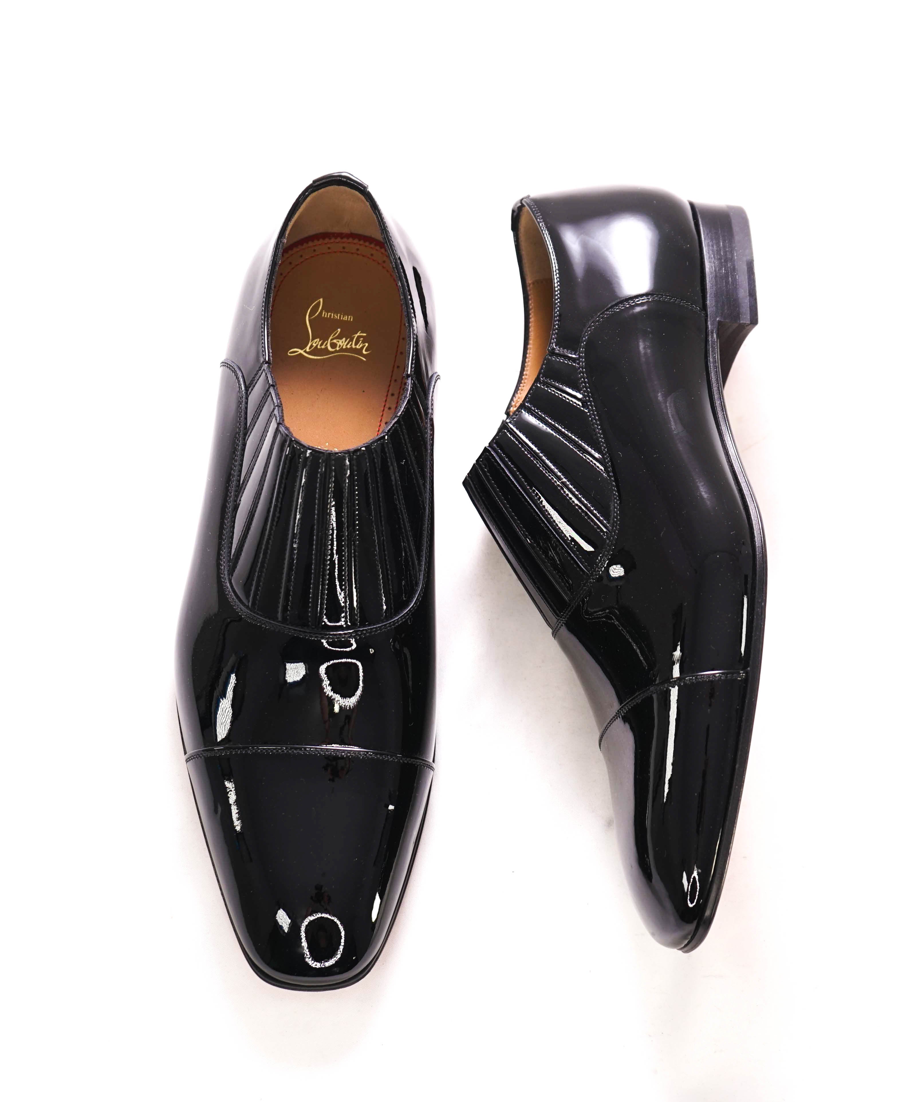 $1,050 CHRISTIAN LOUBOUTIN - *GREG ON* Black Patent Leather Loafers - 9.5 US (42.5 EU)