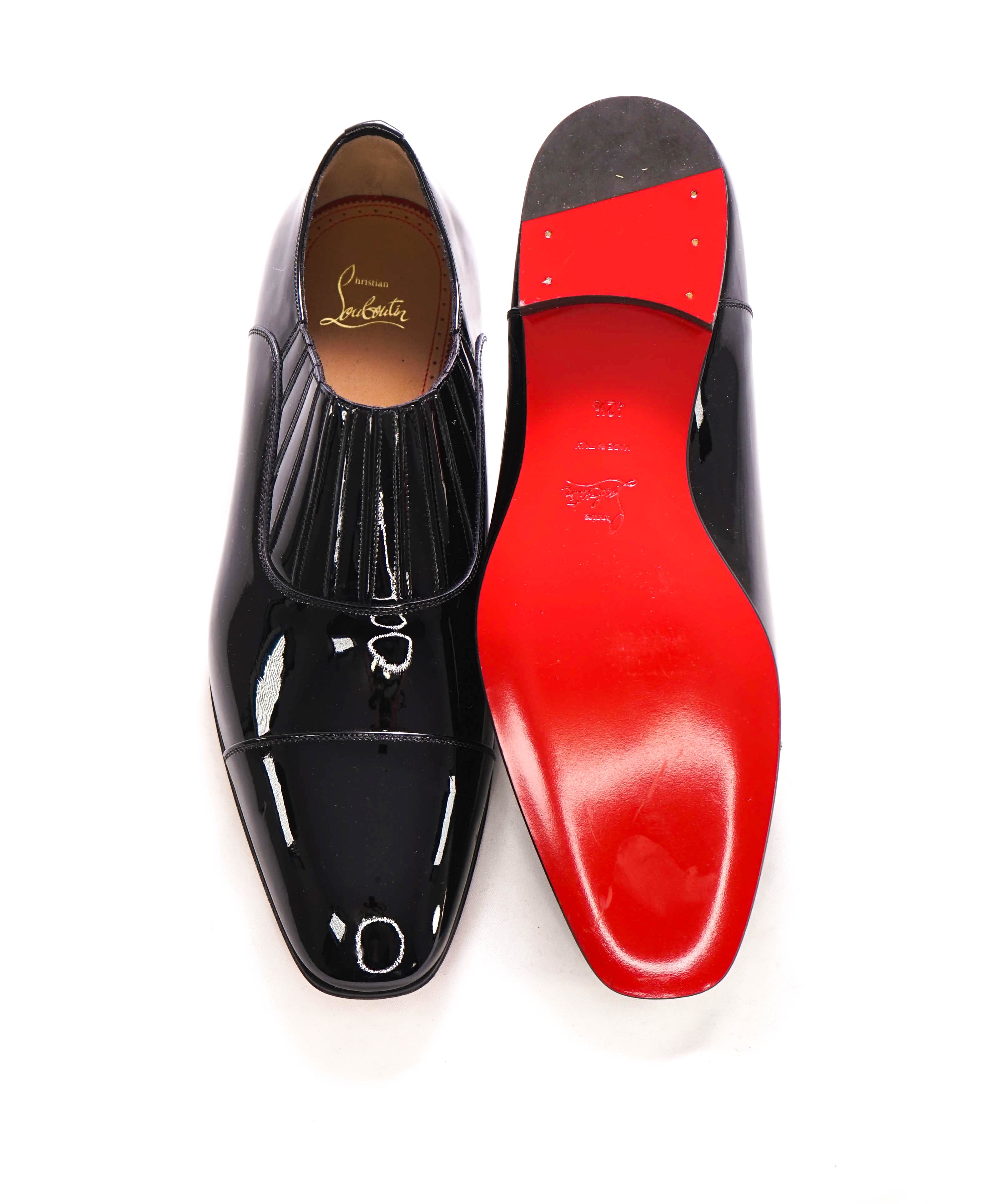 $1,050 CHRISTIAN LOUBOUTIN - *GREG ON* Black Patent Leather Loafers - 9.5 US (42.5 EU)