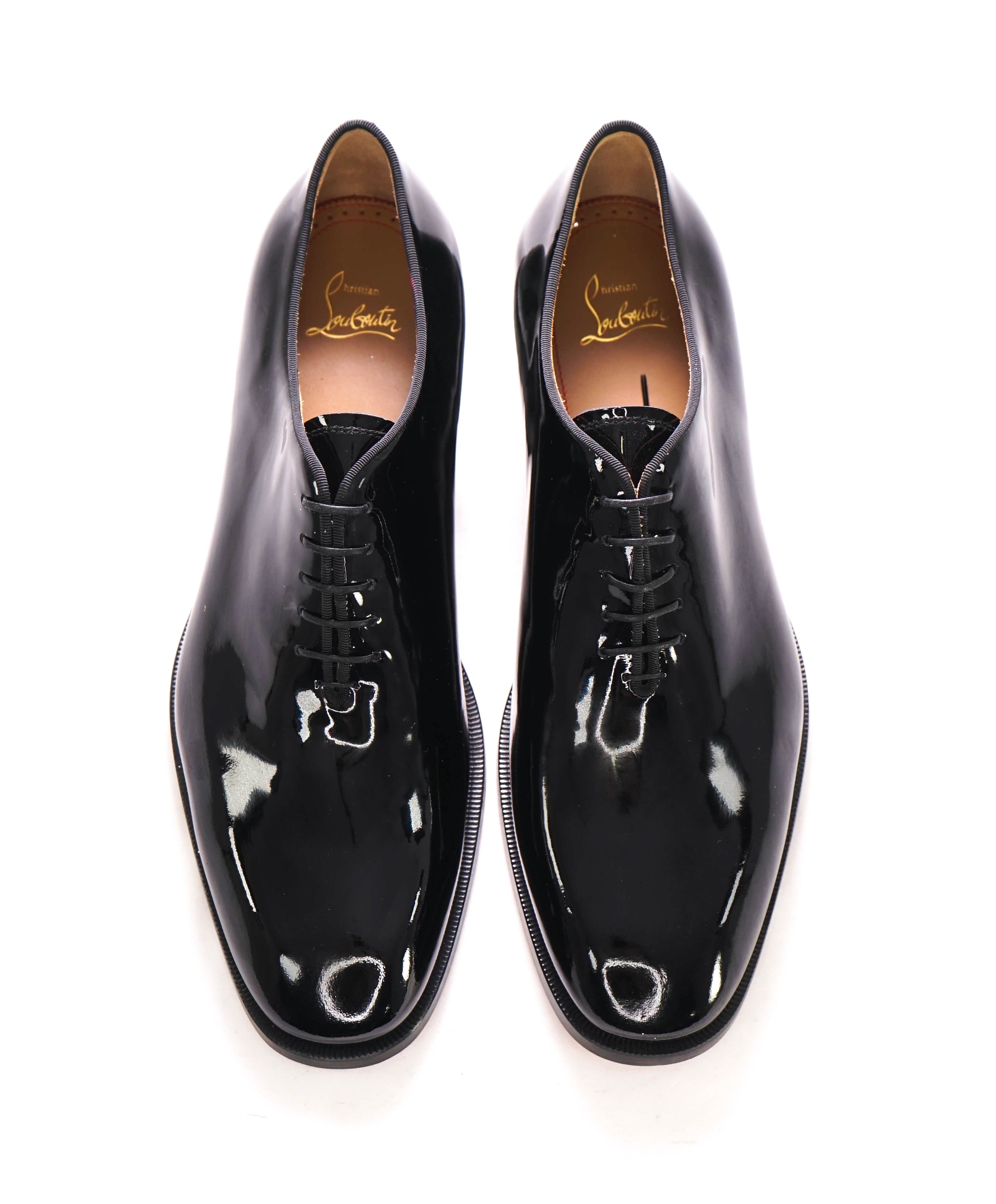 $1,145 CHRISTIAN LOUBOUTIN - *CORTEO* Black Patent Leather Oxfords - 11.5 US (44.5EU)