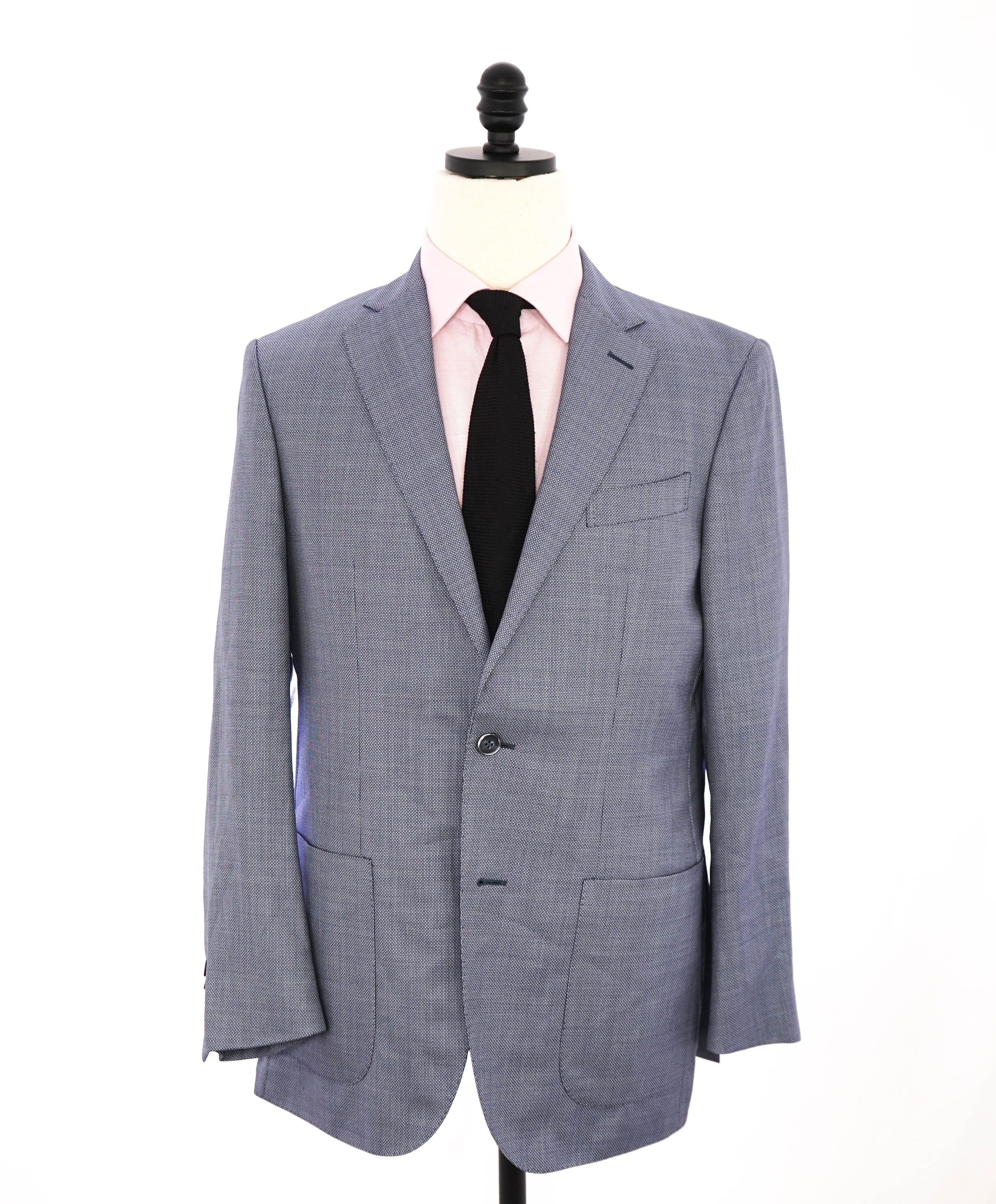 $2,895 ERMENEGILDO ZEGNA - Baby Blue *TROFEO 600 10 POCKET* Blazer - 40R