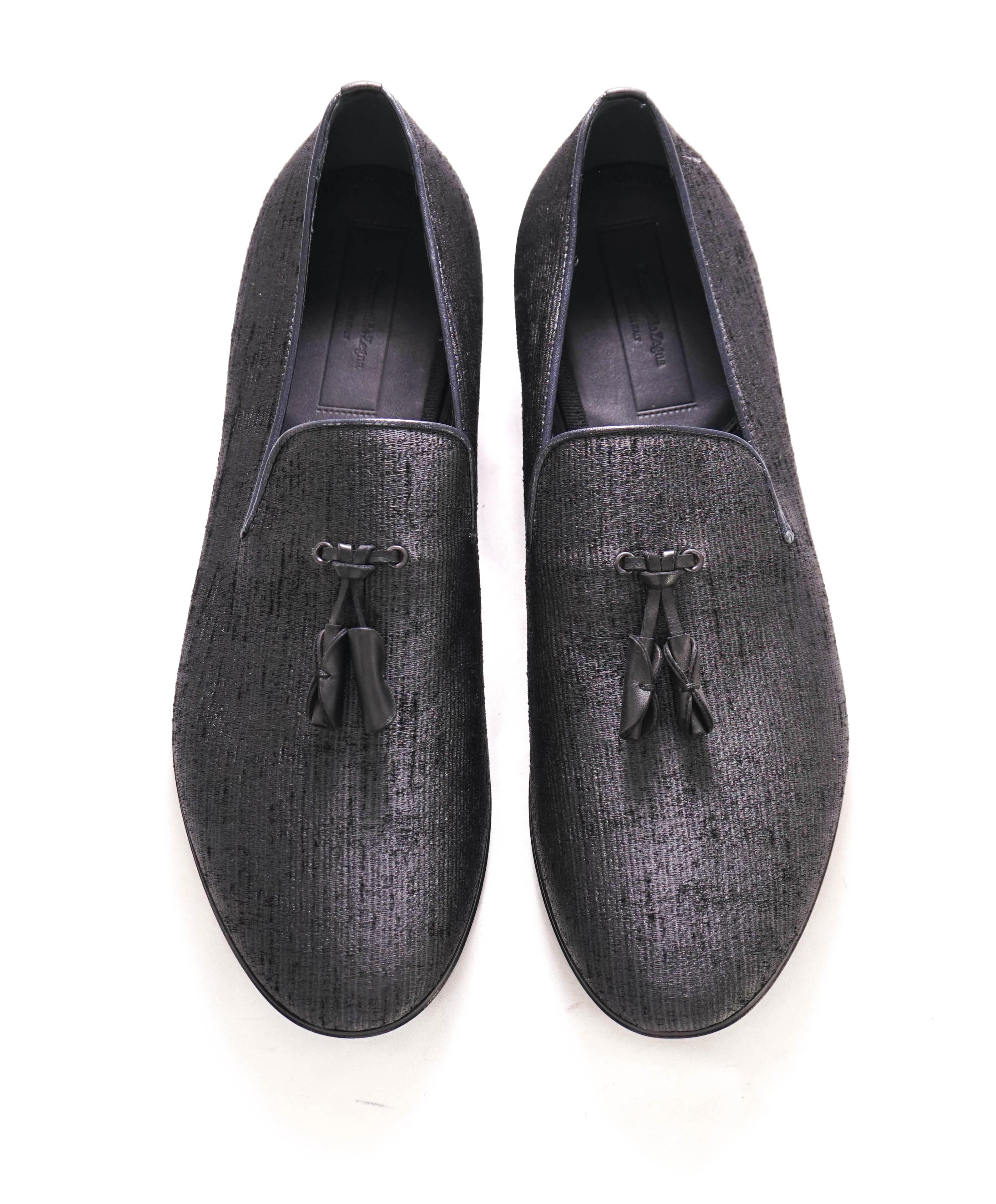 $1,095 ERMENEGILDO ZEGNA - COUTURE Silk Woven Tassel Dress Loafer - 11 US (44 EU)