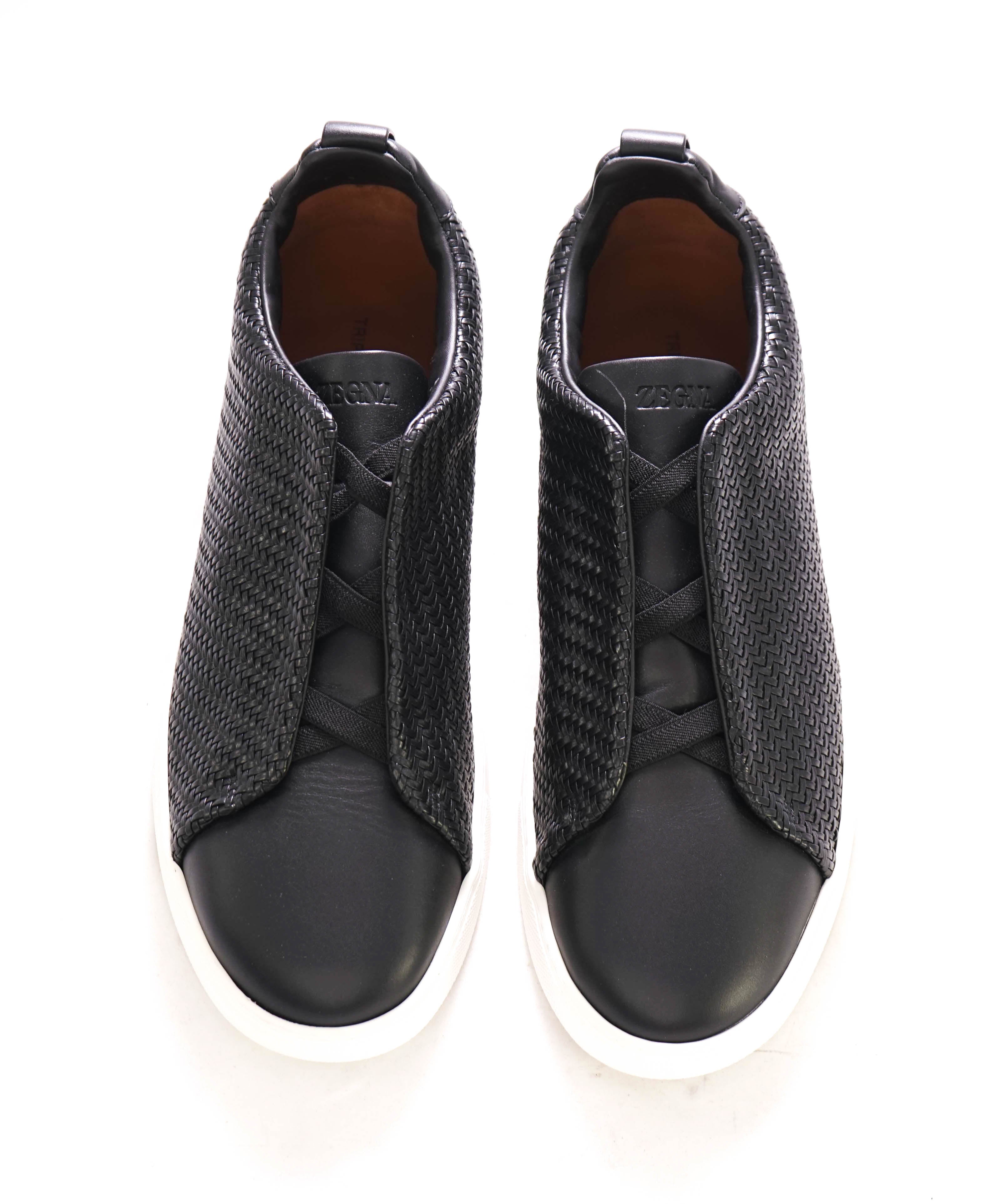 $1,195 ERMENEGILDO ZEGNA - COUTURE "Triple Stitch" Woven Sneakers - 9.5US (42.5 EU)