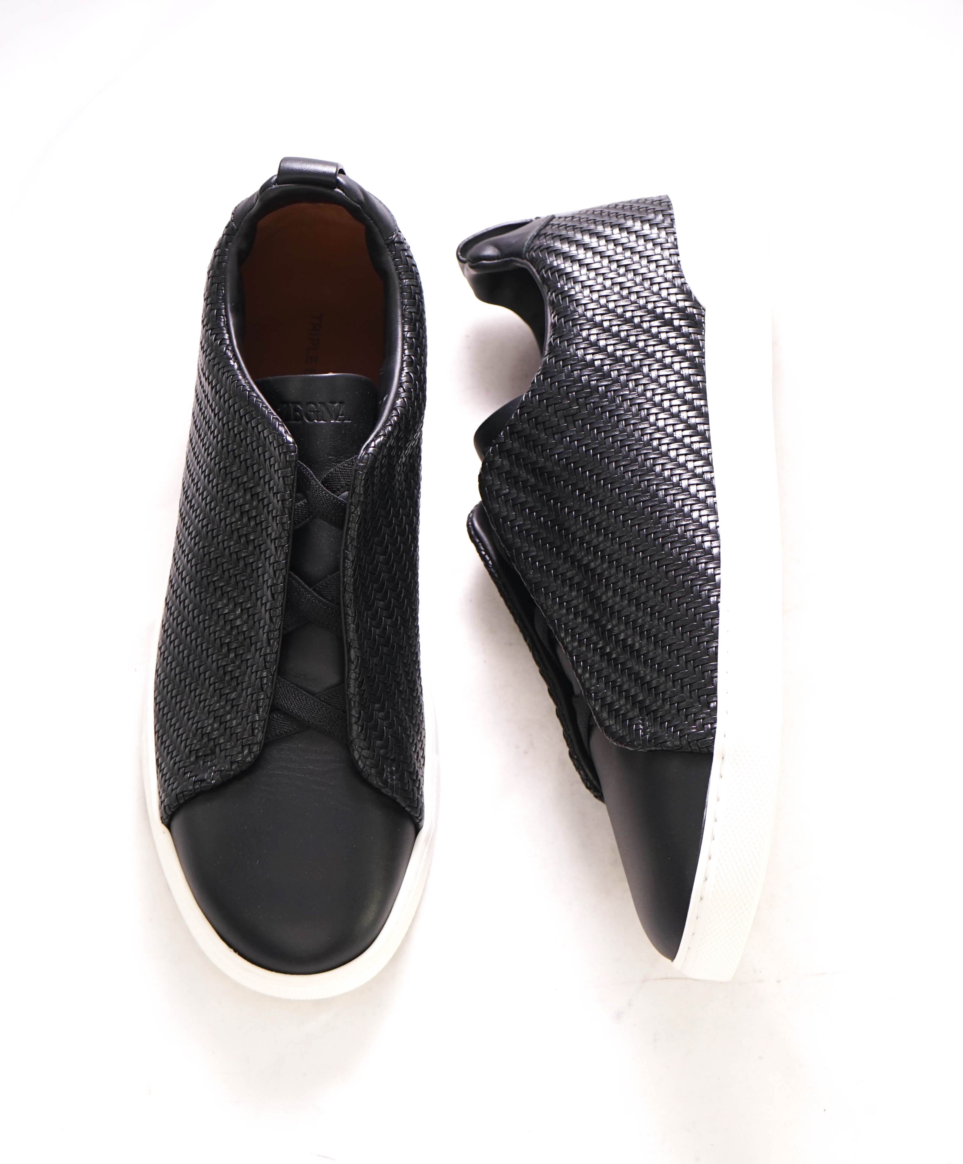 $1,195 ERMENEGILDO ZEGNA - COUTURE "Triple Stitch" Woven Sneakers - 9.5US (42.5 EU)