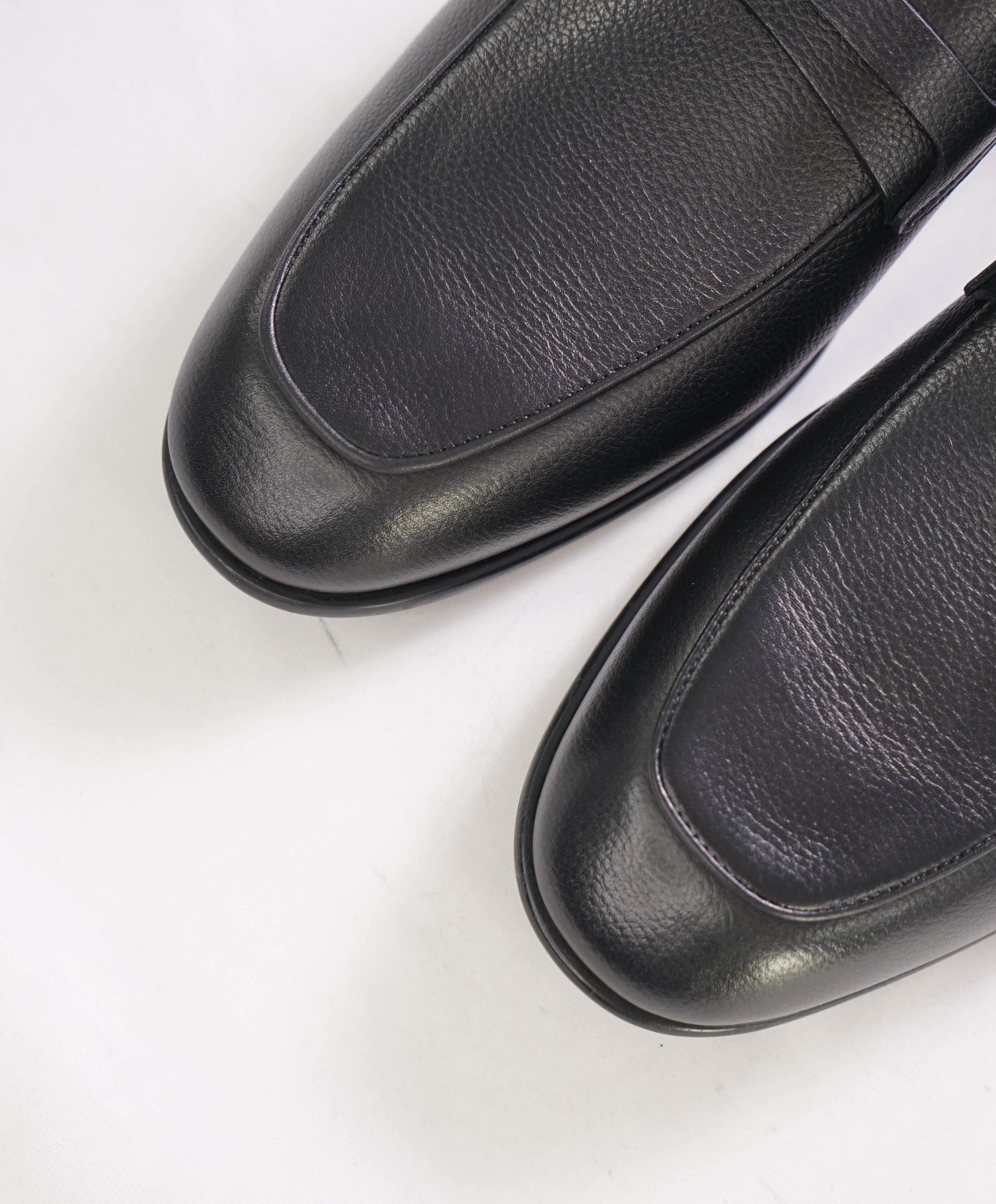 $895 SALVATORE FERRAGAMO - “DESIO" Gancini Loafer Black Leather - 13 E