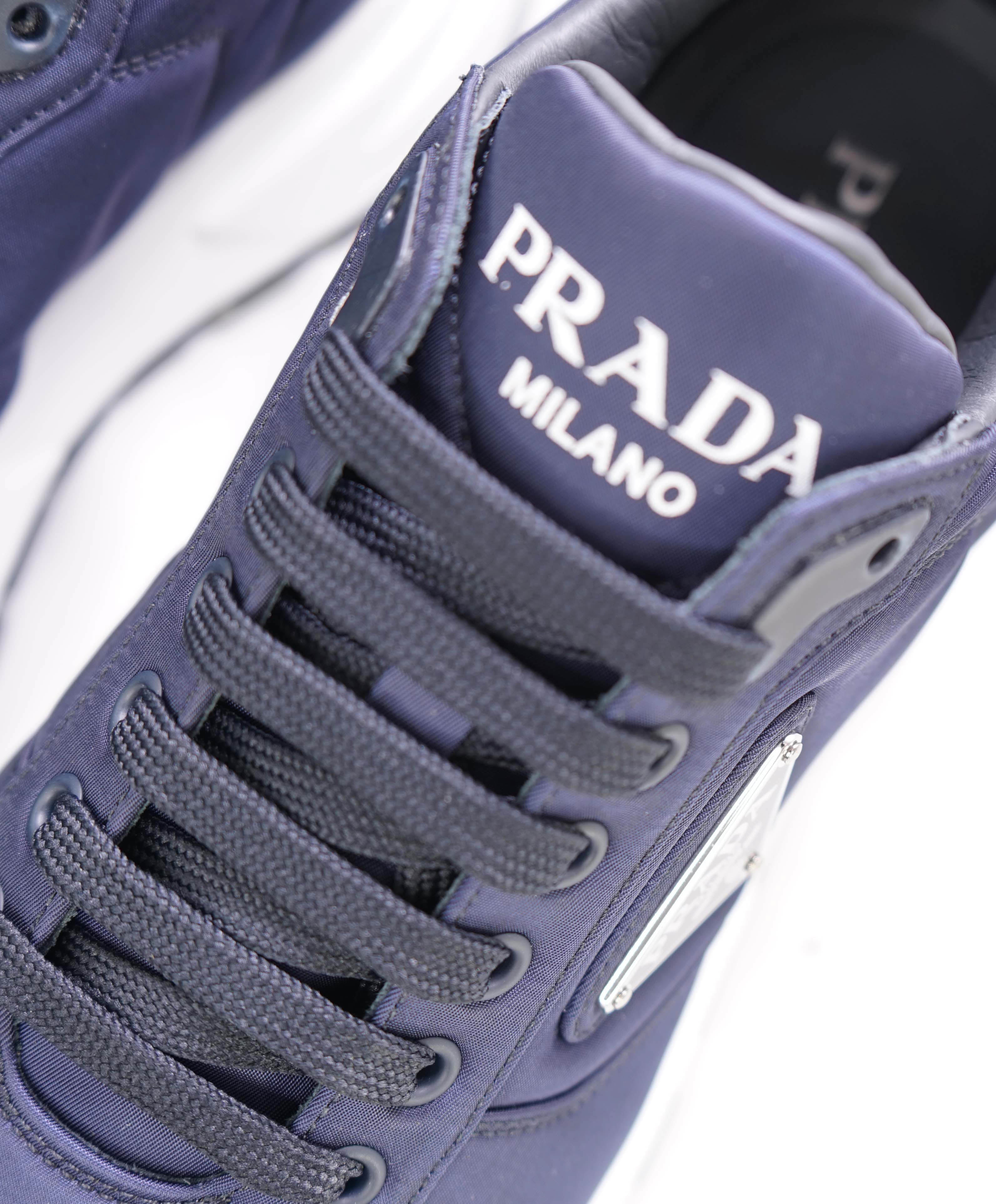 $1,100 PRADA - "RE-NYLON" 100% REGENERATED NYLON SNEAKER NAVY  - 9 US (8 IT)