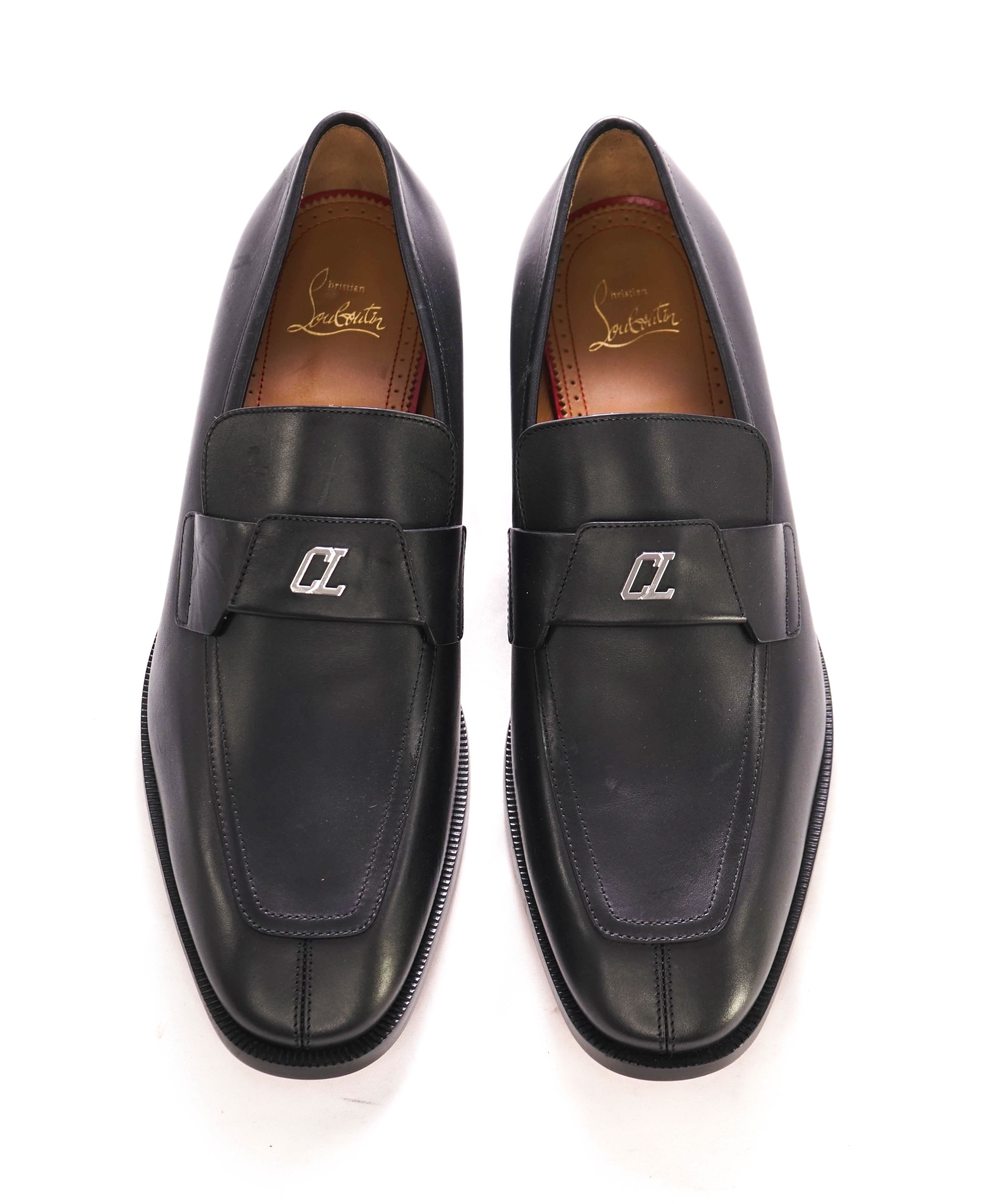 $1,100 CHRISTIAN LOUBOUTIN - *VARSIMOC* Black Leather Loafers - 10 US (43EU)