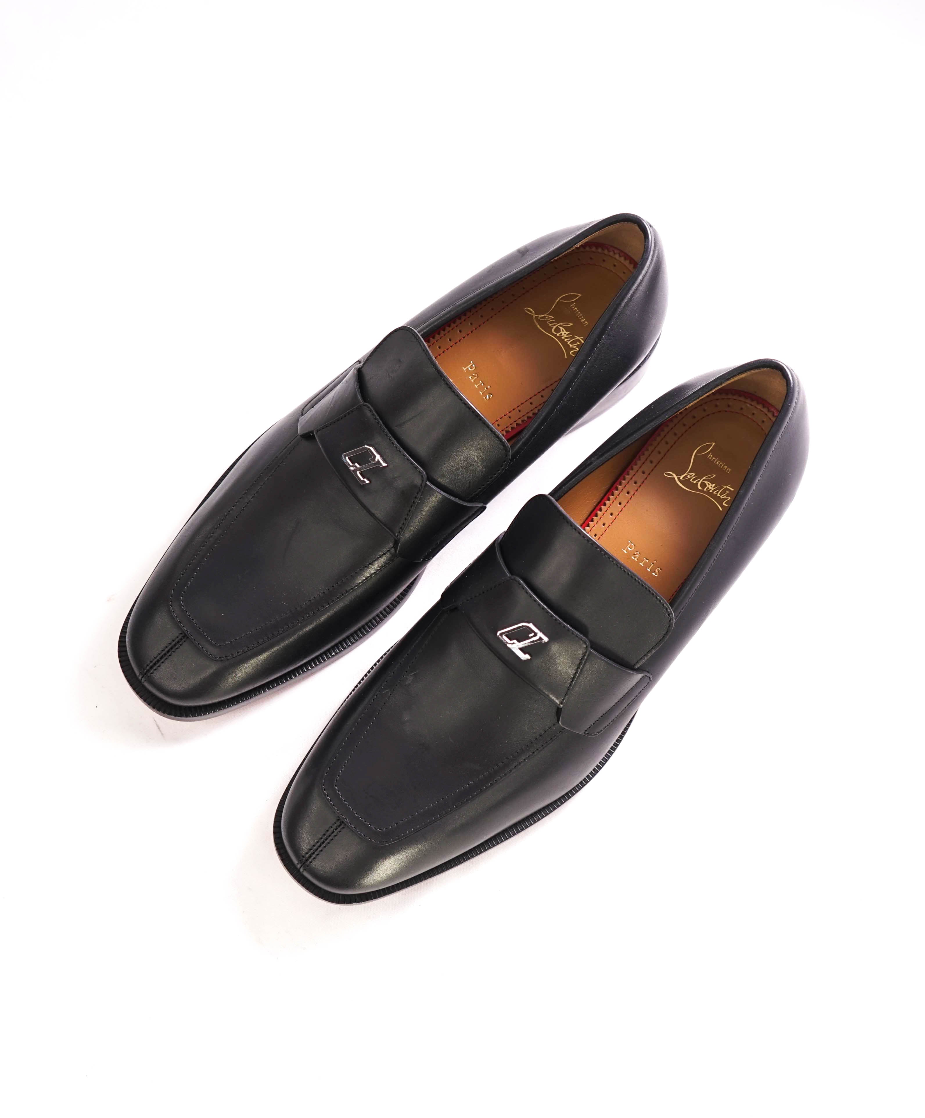 $1,100 CHRISTIAN LOUBOUTIN - *VARSIMOC* Black Leather Loafers - 10 US (43EU)