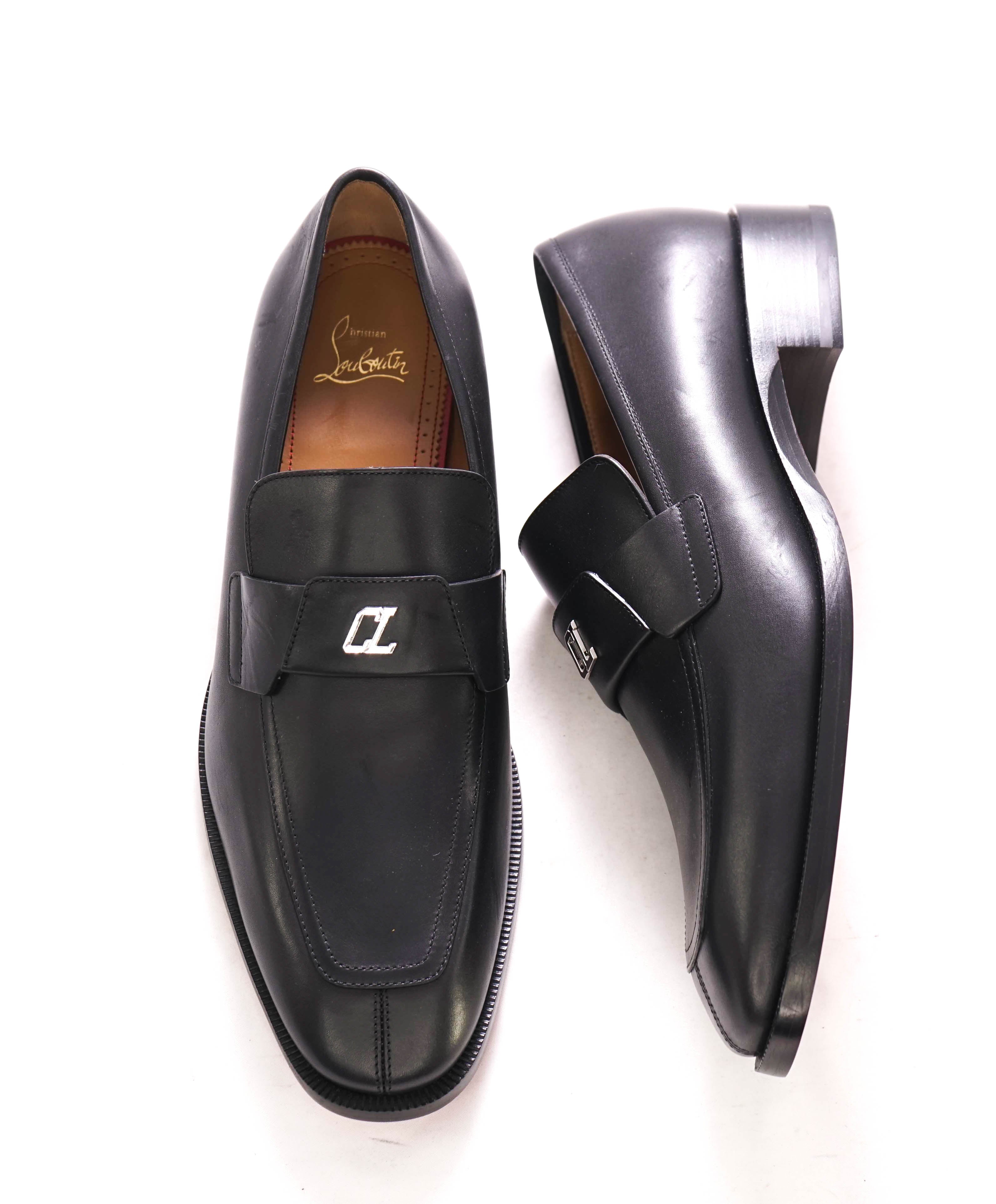 $1,100 CHRISTIAN LOUBOUTIN - *VARSIMOC* Black Leather Loafers - 10 US (43EU)