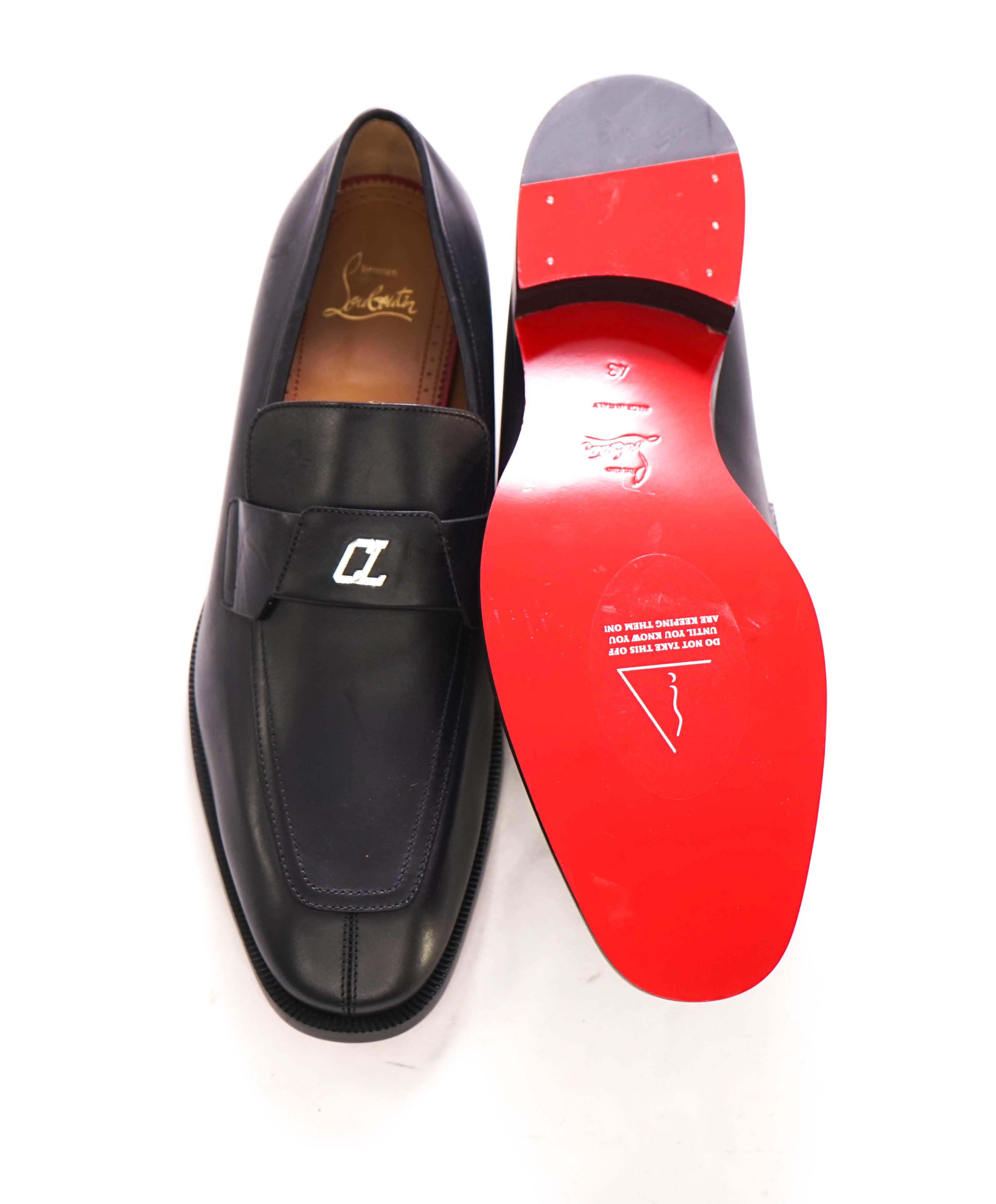 $1,100 CHRISTIAN LOUBOUTIN - *VARSIMOC* Black Leather Loafers - 10 US (43EU)