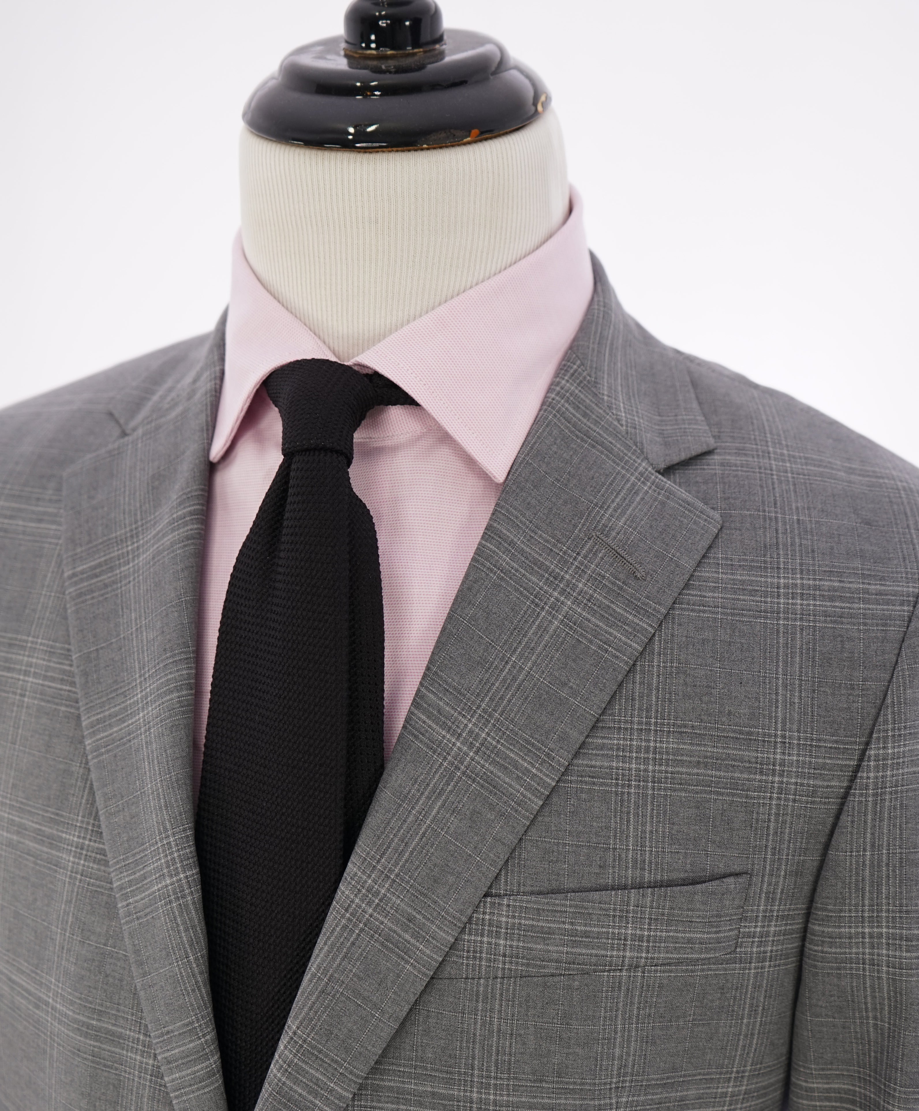 HICKEY FREEMAN - Tonal Gray Plaid Check "Milburn ii" Wool Suit - 40R