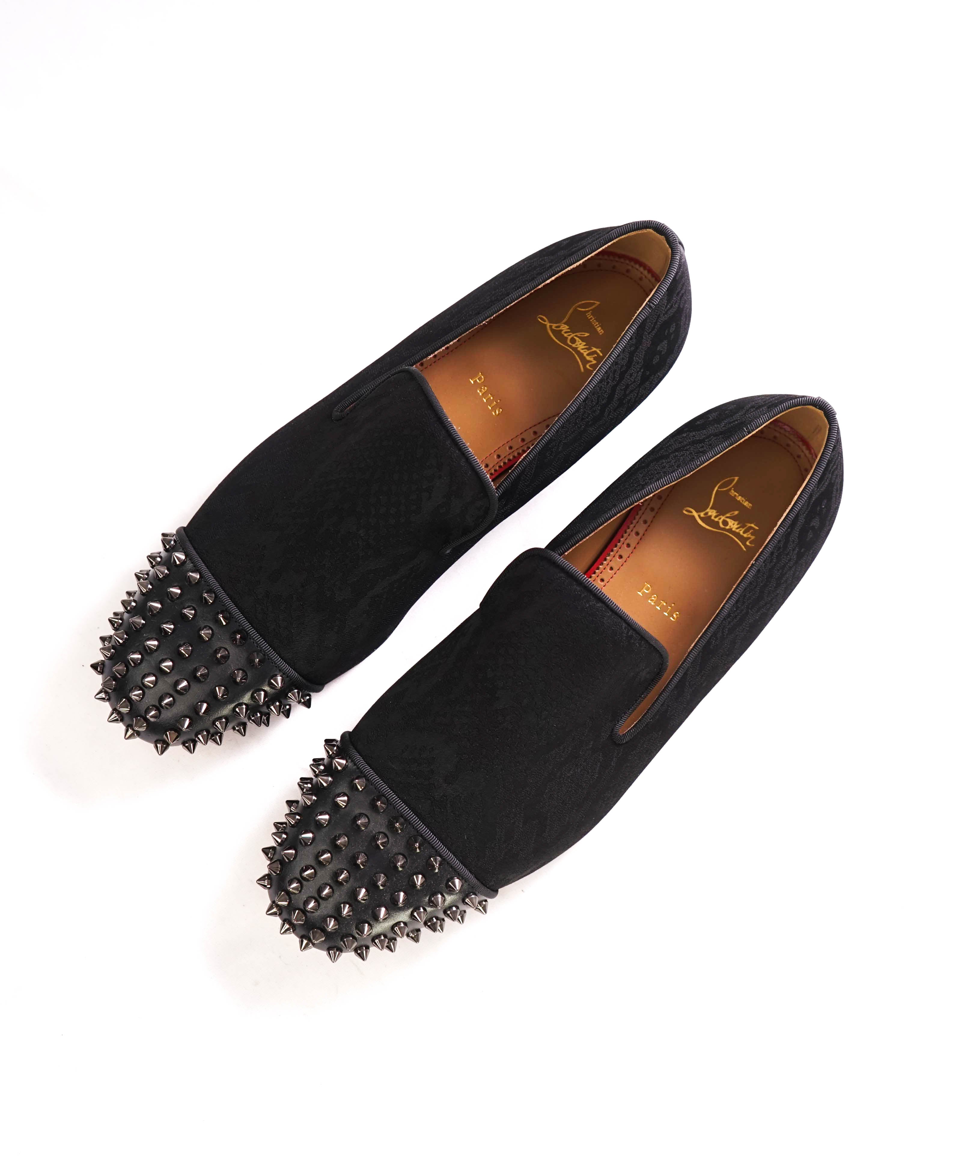 $1,245 CHRISTIAN LOUBOUTIN - *Spooky Flat* Black Spike Loafers - 10.5 US (43.5 EU)