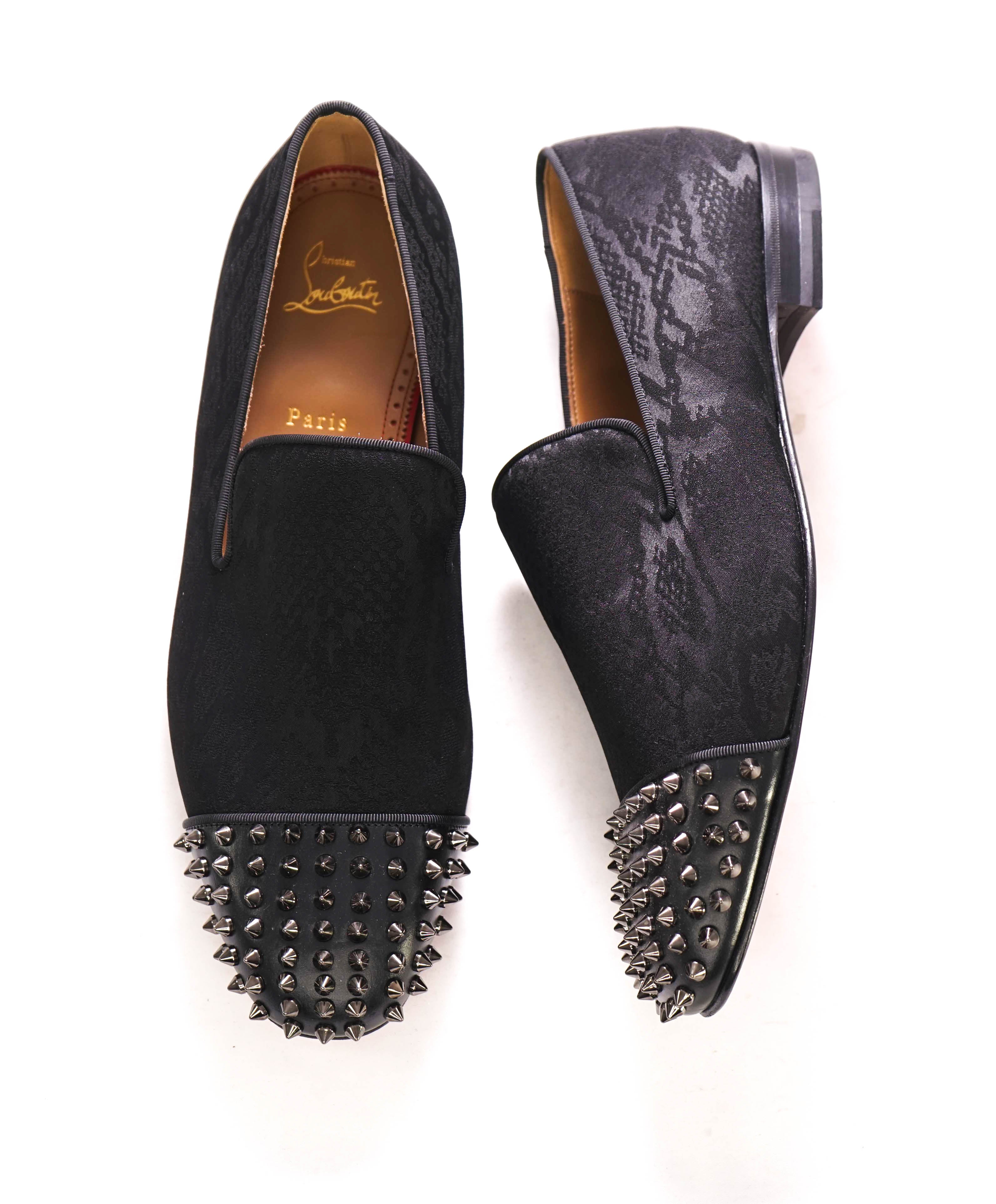 $1,245 CHRISTIAN LOUBOUTIN - *Spooky Flat* Black Spike Loafers - 10.5 US (43.5 EU)