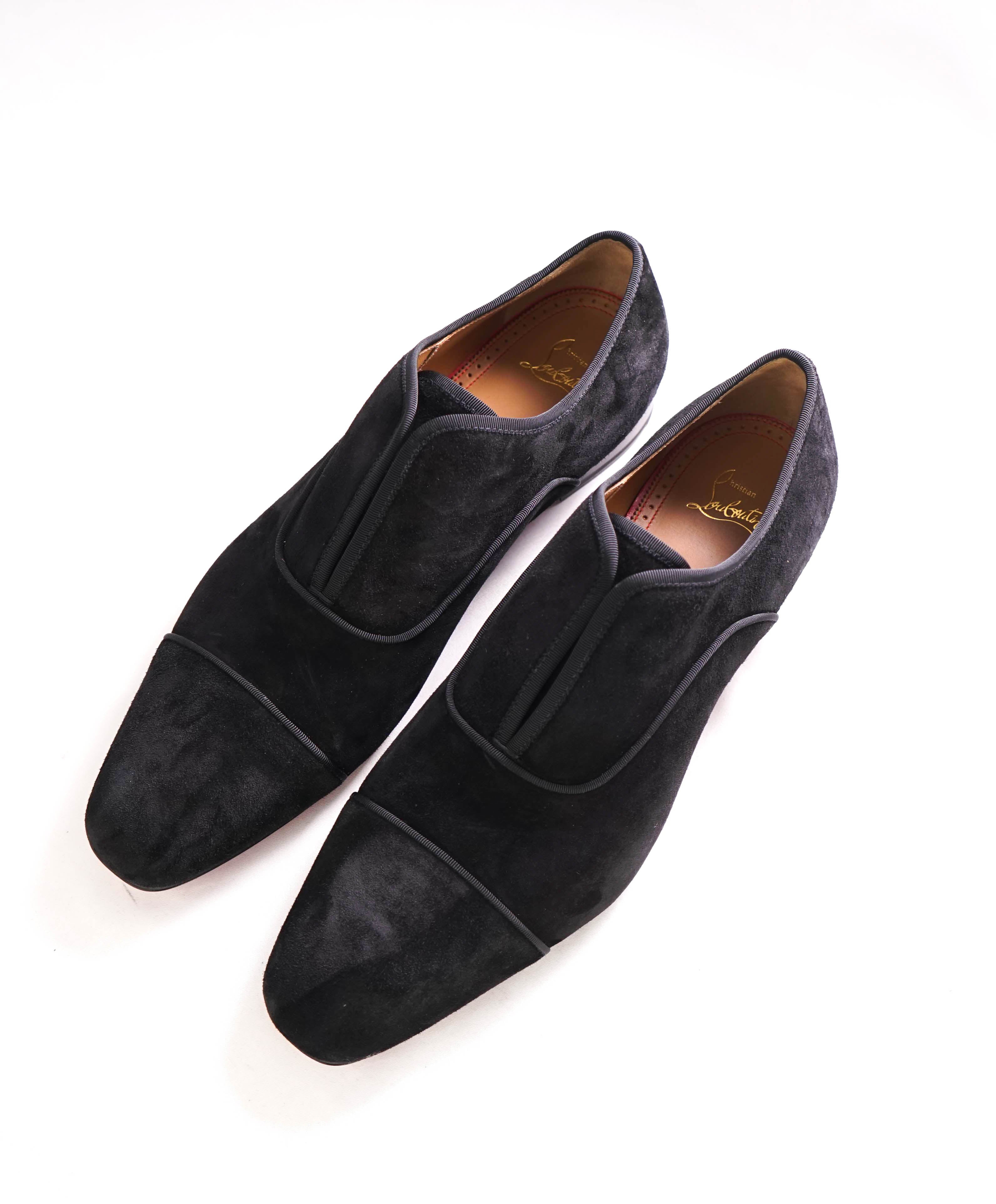 $1,100 CHRISTIAN LOUBOUTIN - *ALPHA MALE* Black Suede Loafers - 14 US (47EU)