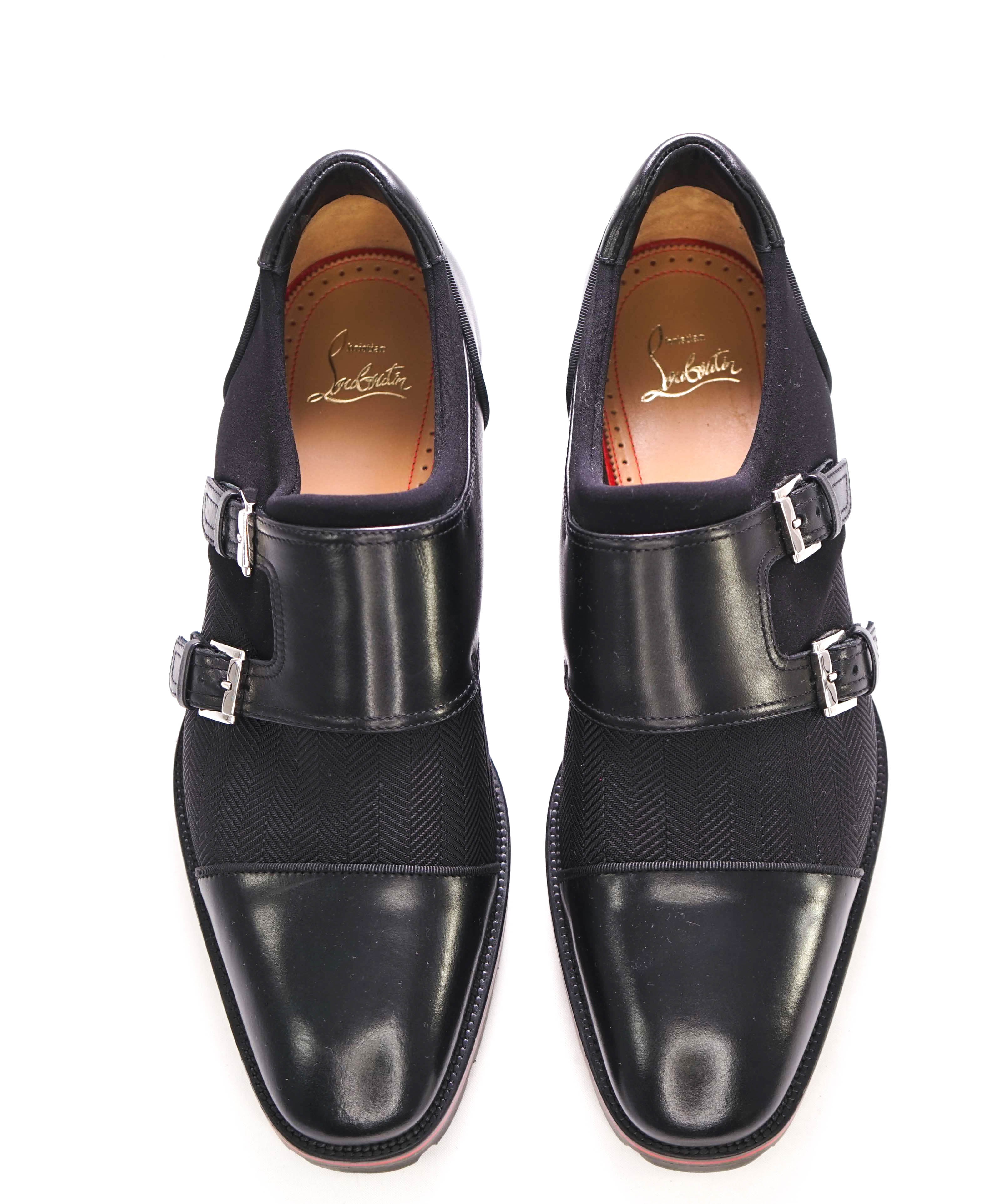 $1,050 CHRISTIAN LOUBOUTIN - *MORTISKY* Mixed Double Monk Loafers - 7.5 US (40.5)