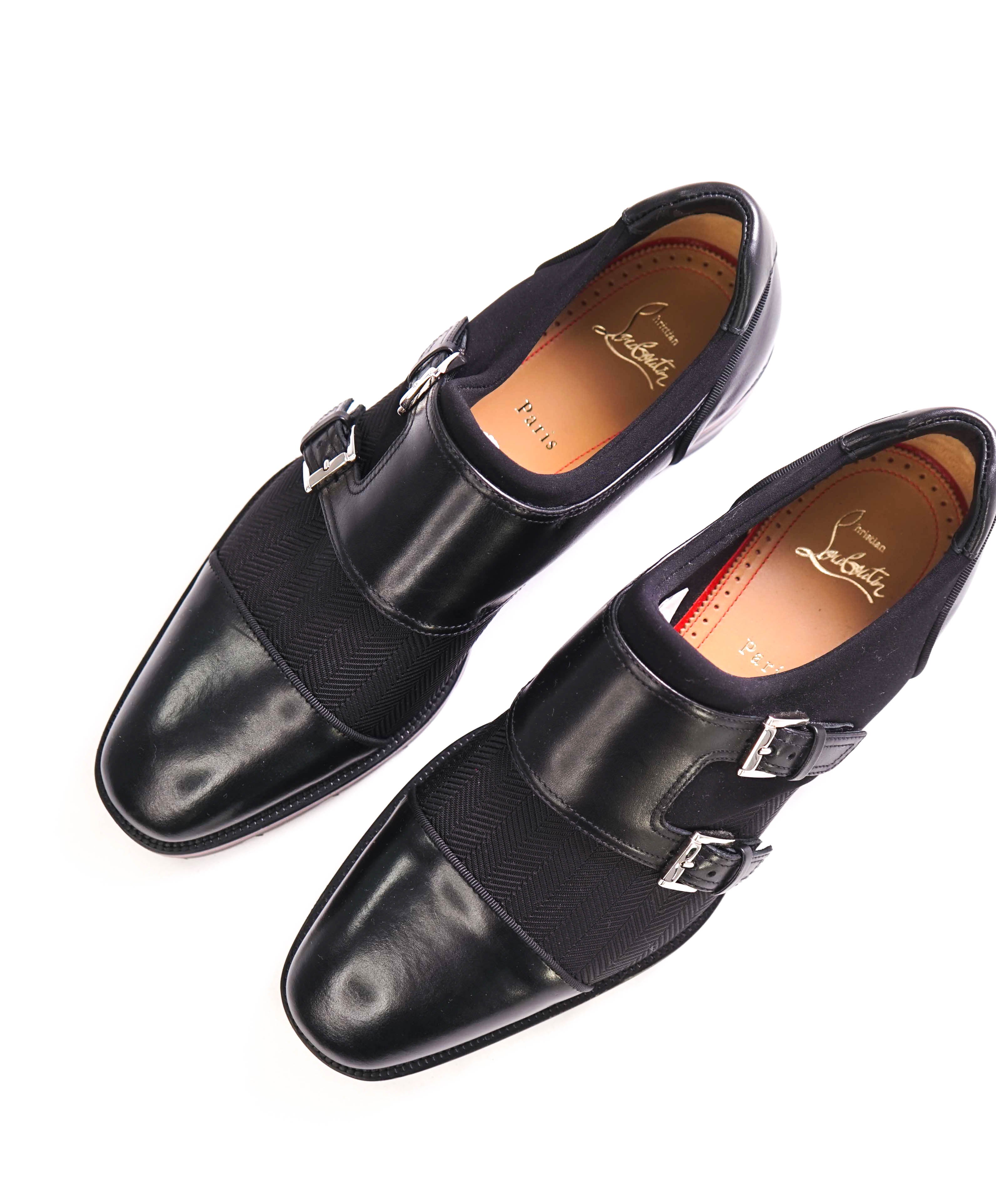 $1,050 CHRISTIAN LOUBOUTIN - *MORTISKY* Mixed Double Monk Loafers - 7.5 US (40.5)