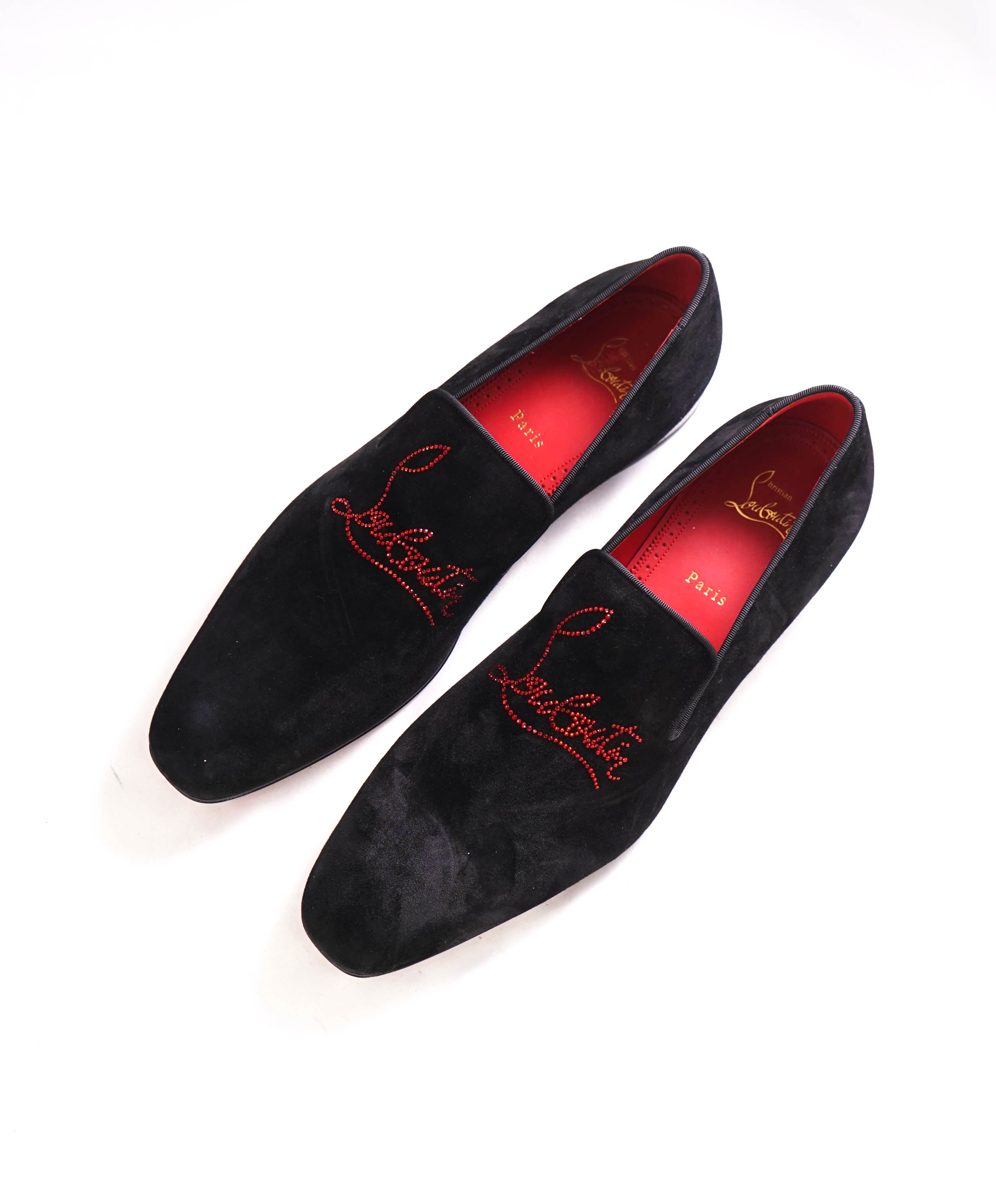 $1,100 CHRISTIAN LOUBOUTIN - *Dandelion* Red Crystal Logo Loafers - 12 US (45)