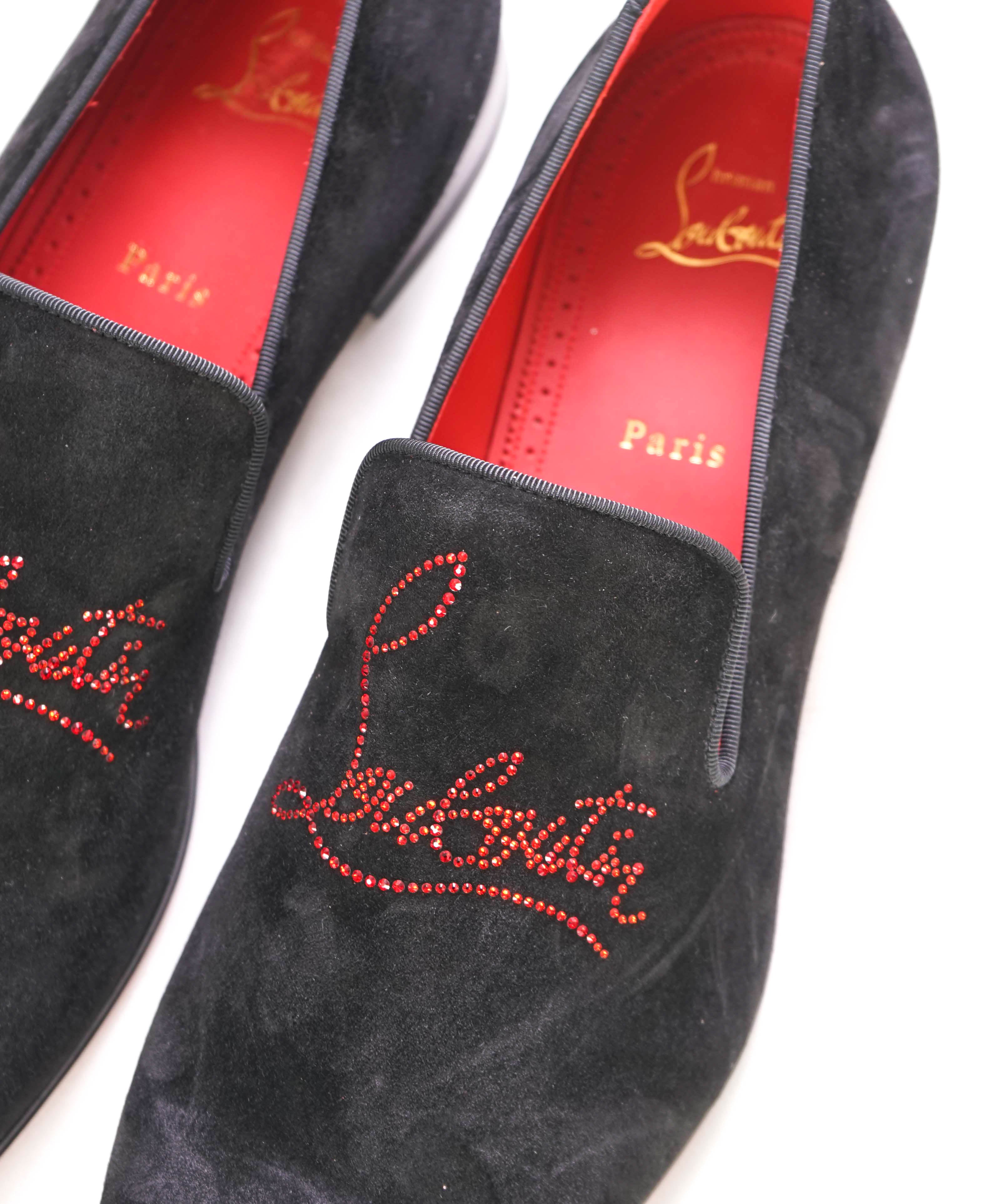 $1,100 CHRISTIAN LOUBOUTIN - *Dandelion* Red Crystal Logo Loafers - 12 US (45)