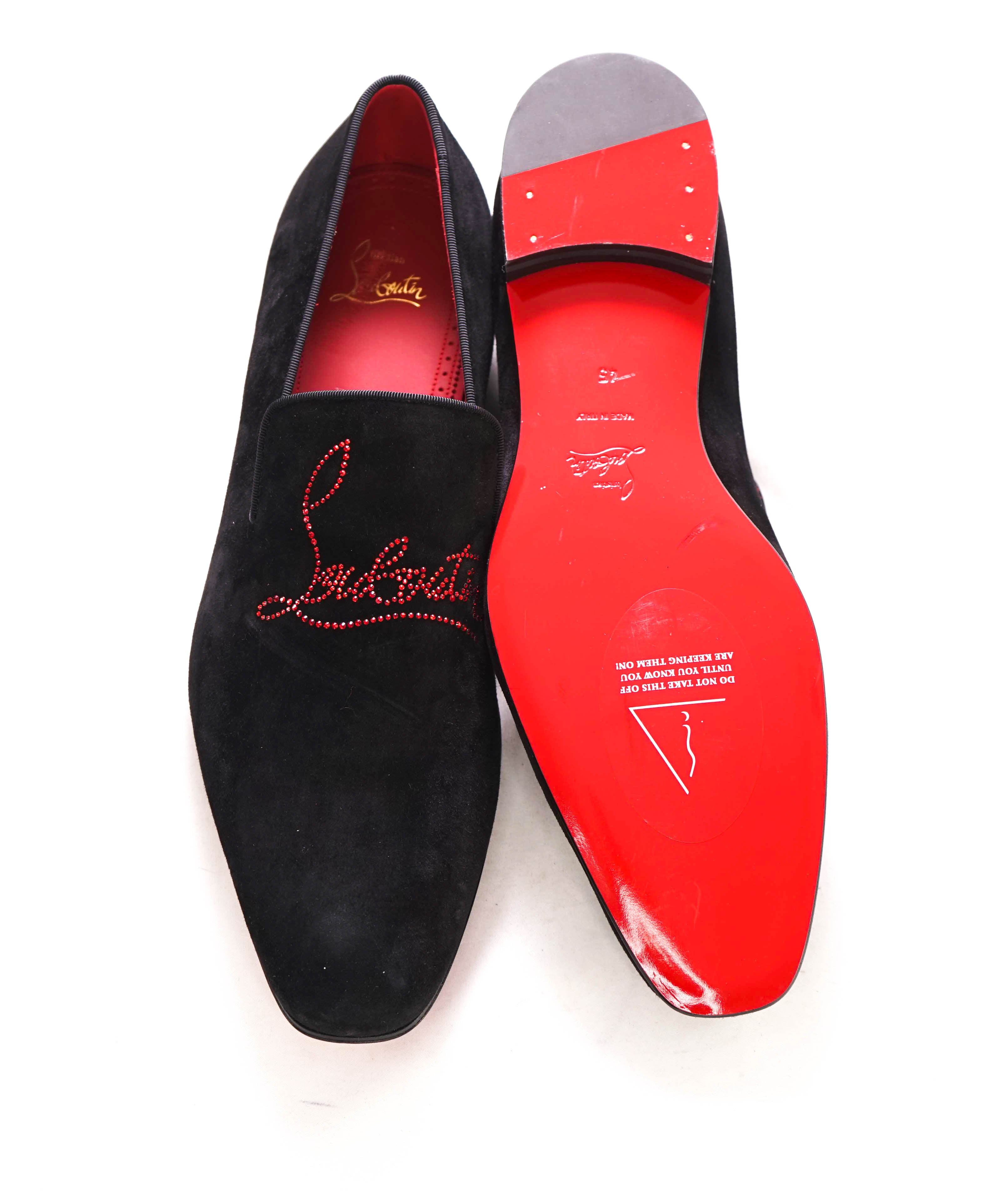 $1,100 CHRISTIAN LOUBOUTIN - *Dandelion* Red Crystal Logo Loafers - 12 US (45)