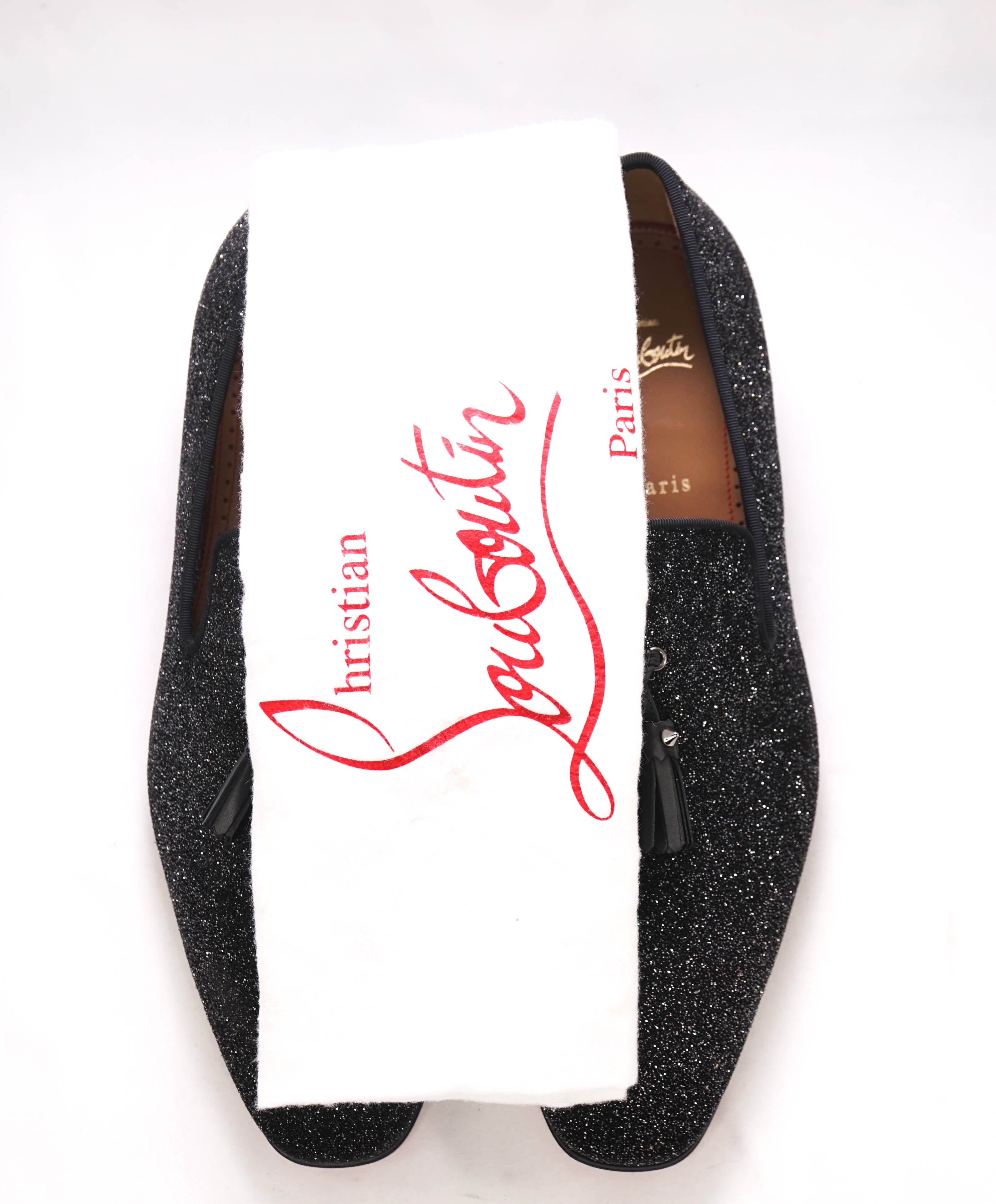 $1,250 CHRISTIAN LOUBOUTIN - * Colonnaki* Glitter Spiked Tassel Loafers - 11.5 US (44.5)