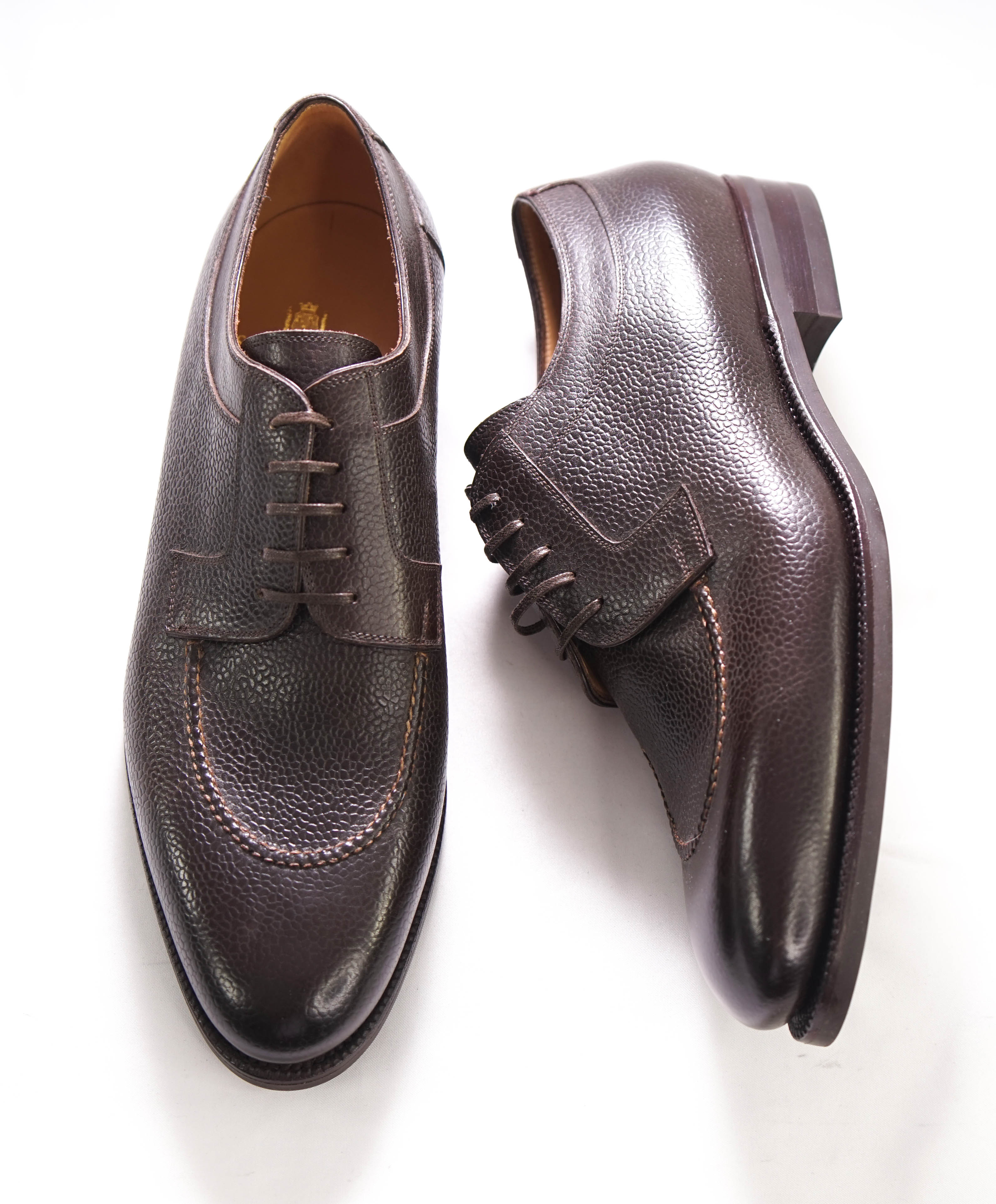 $1,540 STEFANO BEMER - Dark Brown Five Eyelet Derby - 11US (44EU)