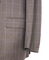 $10,000 KITON - "13,2 MICRON" Brown/Blue Glen Check Double Breasted Suit - 40S